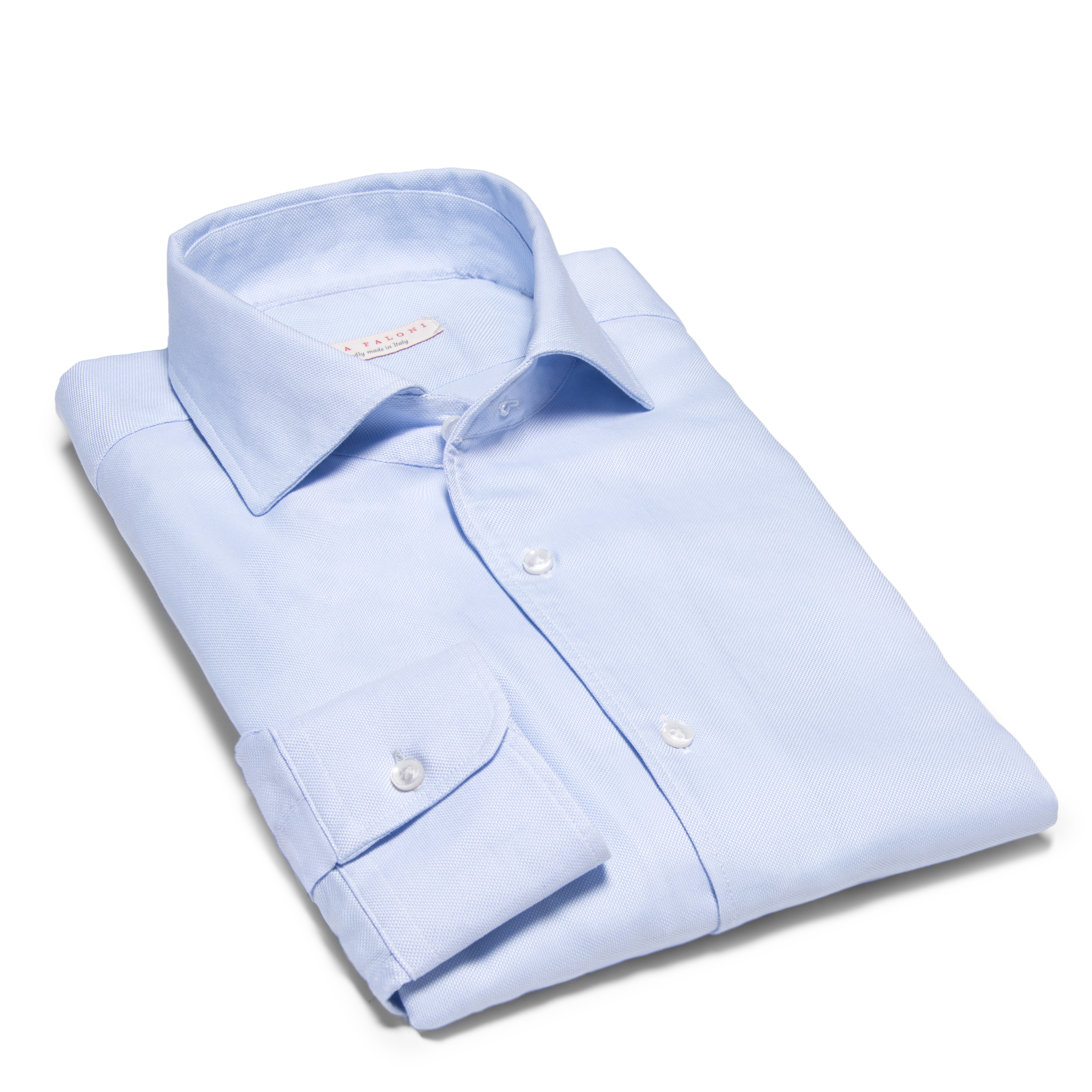 Luca Faloni's light blue brushed cotton shirt