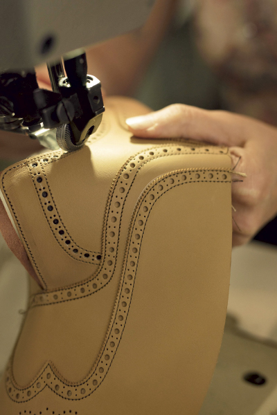 Behind Crockett & Jones' Bespoke Boots - Side Stitching 