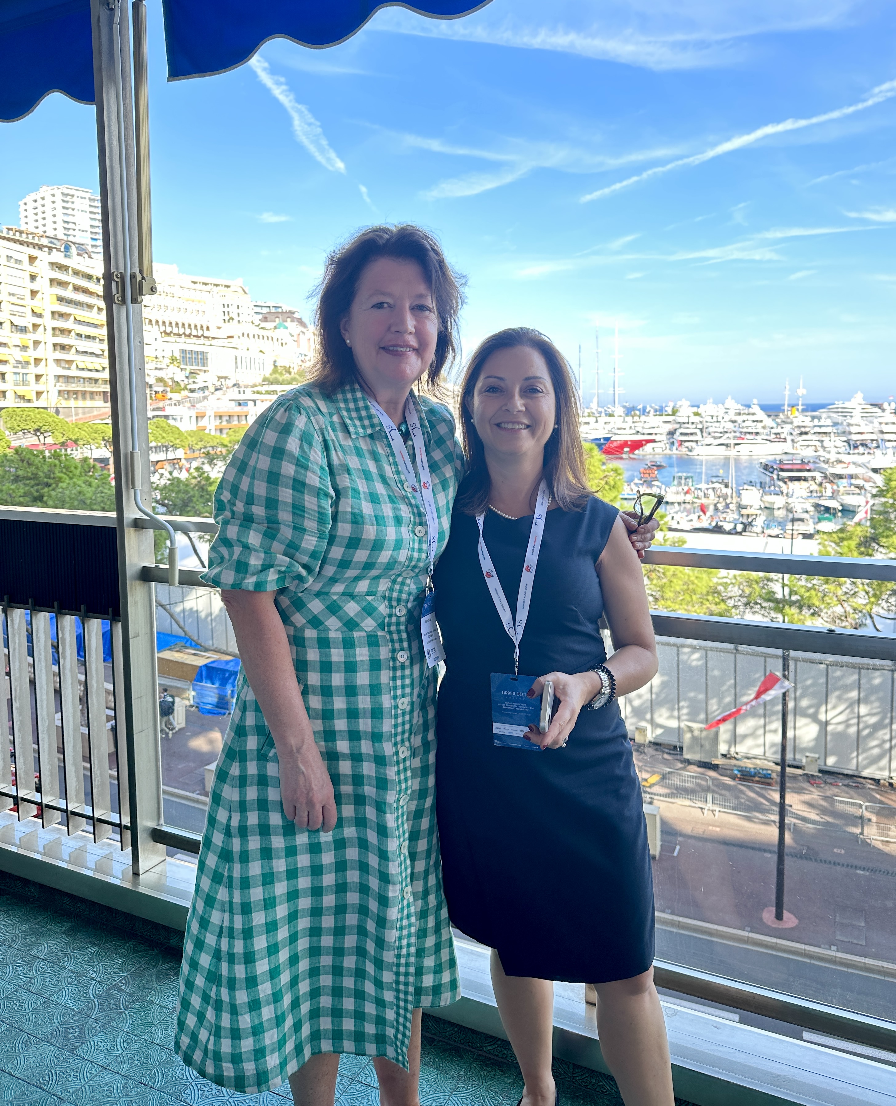 Highlights of the Monaco Yacht Show 2023 -Sphere Lisa Barnard with client PrivatSea Ann Montebello