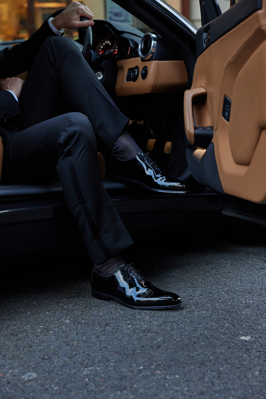 A Patented Evening with Crockett & Jones - Alex Oxfords stepping out of the car