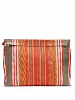 Loewe - Striped canvas pouch, £425