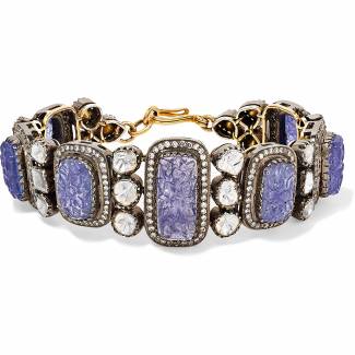 4ct gold and sterling silver bracelet, set with tanzanite and diamonds by Amrapali