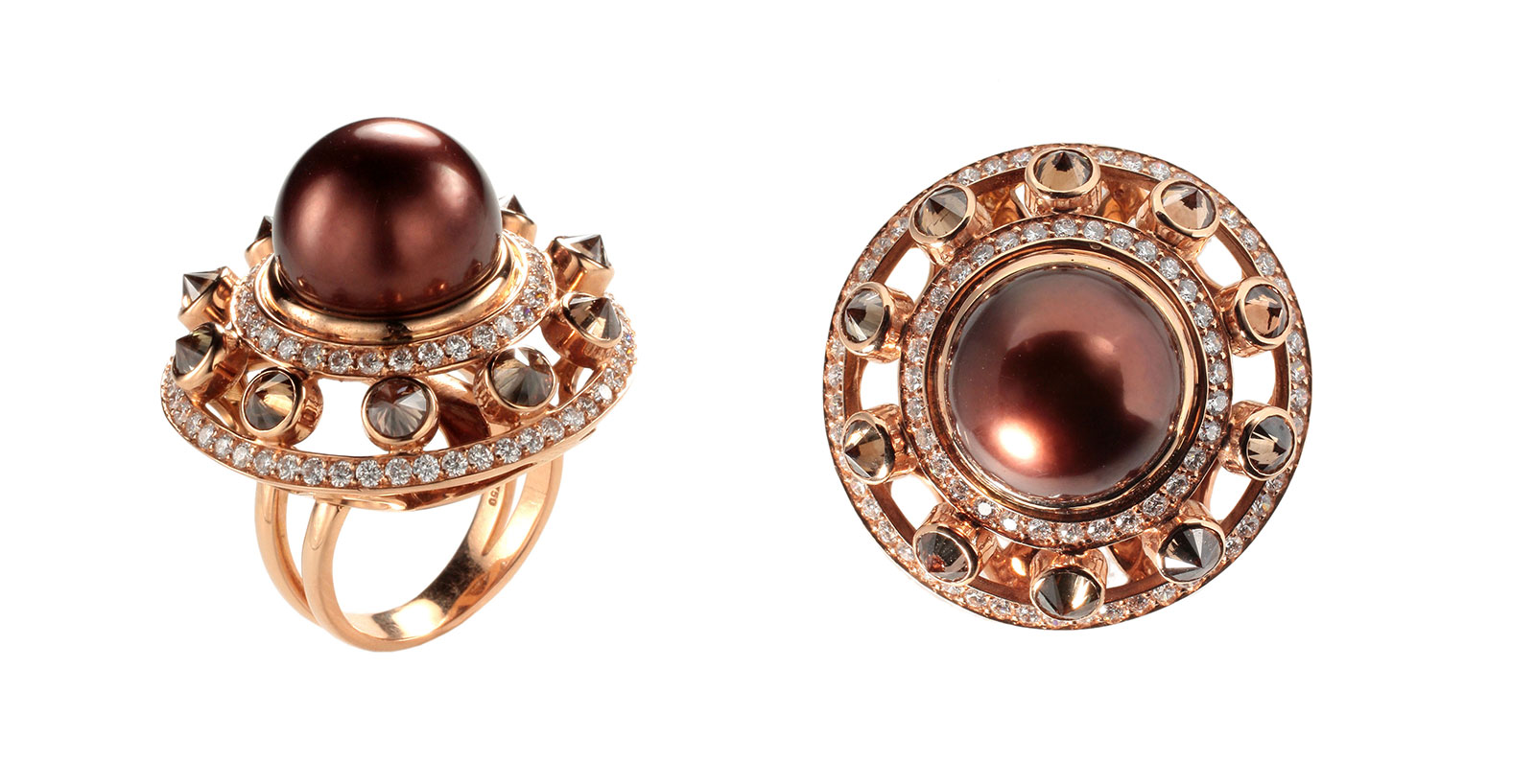 A South Sea brown pearl and diamond ring from Ara Vartanian ARA-South-Sea-brown-pearl-and-diamond-ring