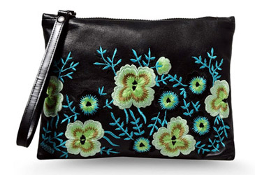 An embroidered Christopher Kane wristlet handbag from TheCorner.com