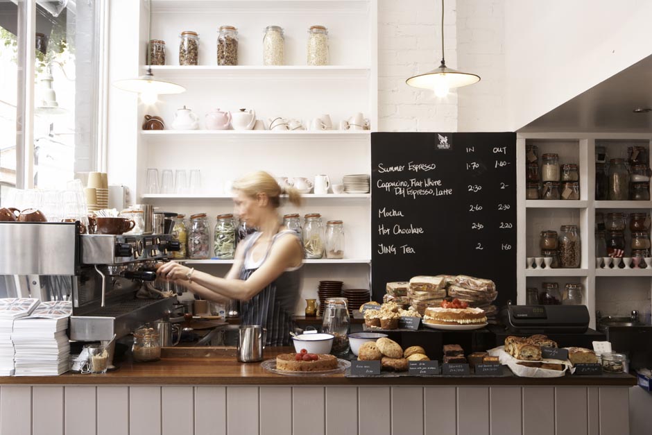 Coffee and pastries at Ginger & White hampstead-coffee