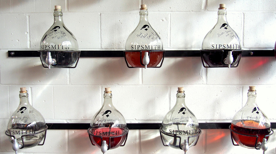 Sipsmith’s “wall of joy” displays samples of its spirits Sipsmith-Balloon-Wall.jpg