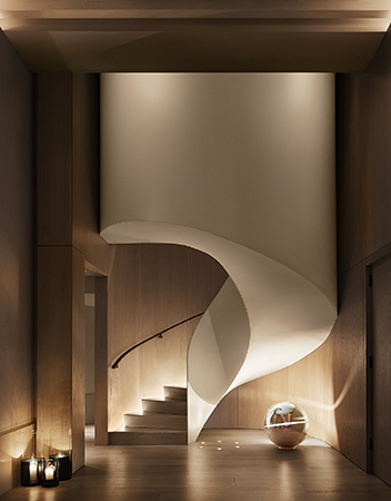 The New York Edition's spiral staircase The New York Edition's spiral staircase credit - Nikolas Koenig