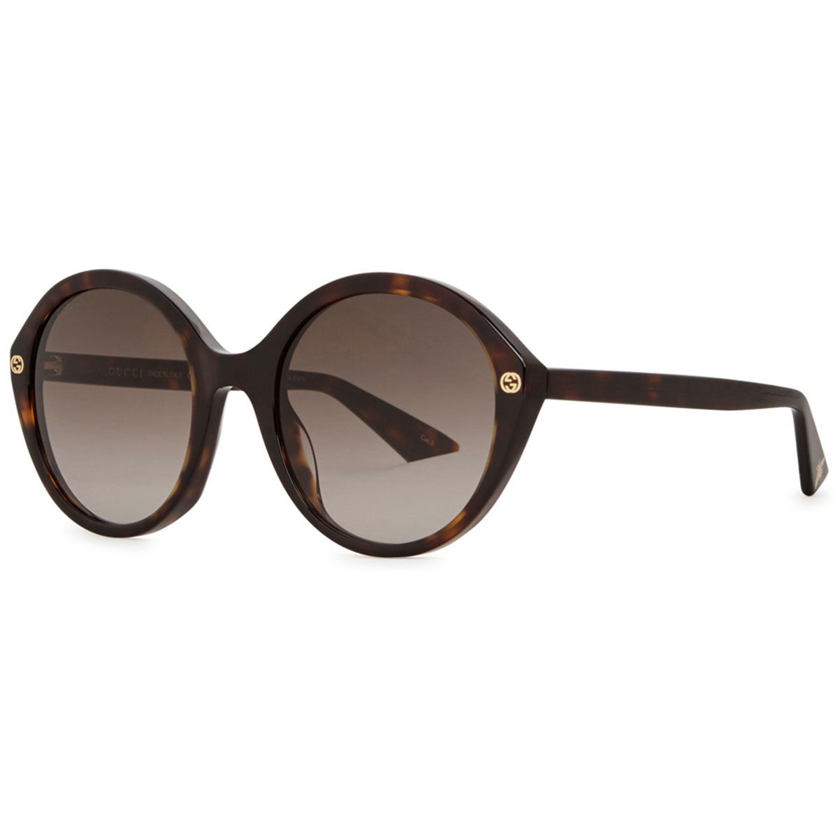 Dark-brown Gucci GG round-framed sunglasses, available at Harvey Nichols Dark-brown Gucci GG dark-brown round-framed sunglasses, available at Harvey Nichols