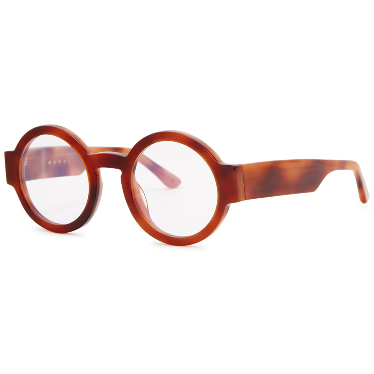 Marni brown round frames available at Harvey Nichols Marni brown round frame optical glasses available at Harvey Nichols