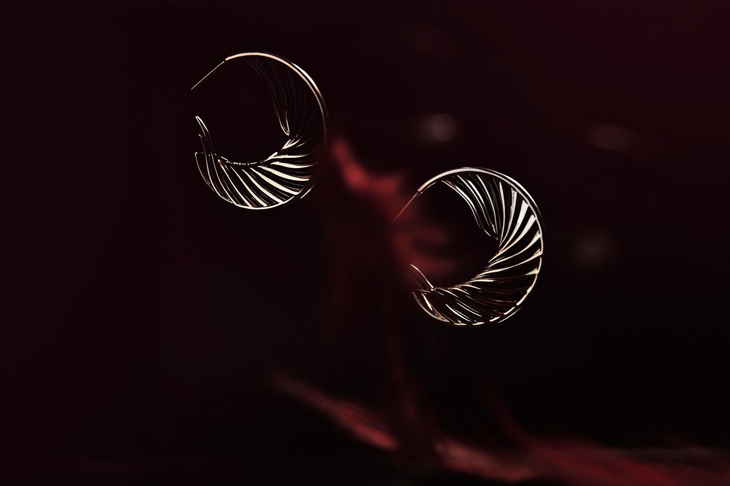 White Feather Hoop Earrings Shaun Leane - White Feather Hoop Earrings