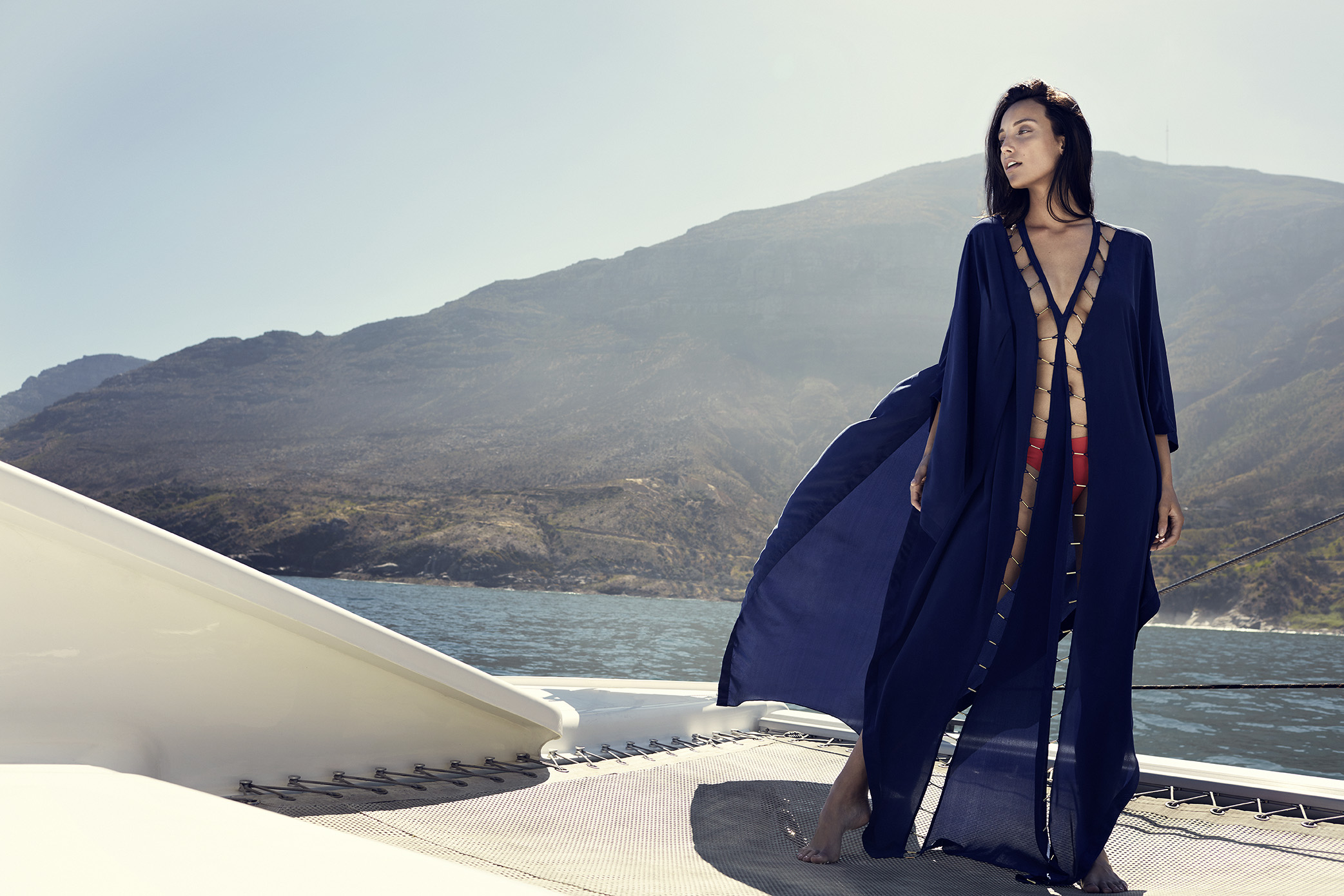 Boat Kaftan by Evarae luxury Resortwear