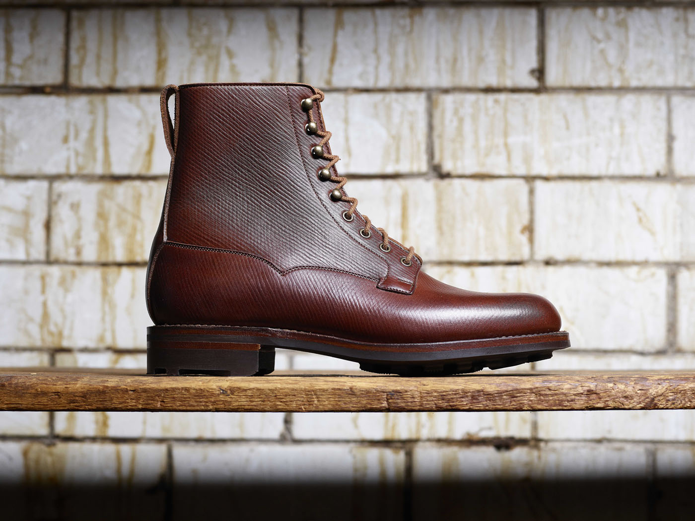 Crockett & Jones uses a specially commissioned leather for popular textured versions of the brand’s range, including the Radnor boot Crockett & Jones uses a specially commissioned leather for popular textured versions of the brand’s range, including the Radnor boot