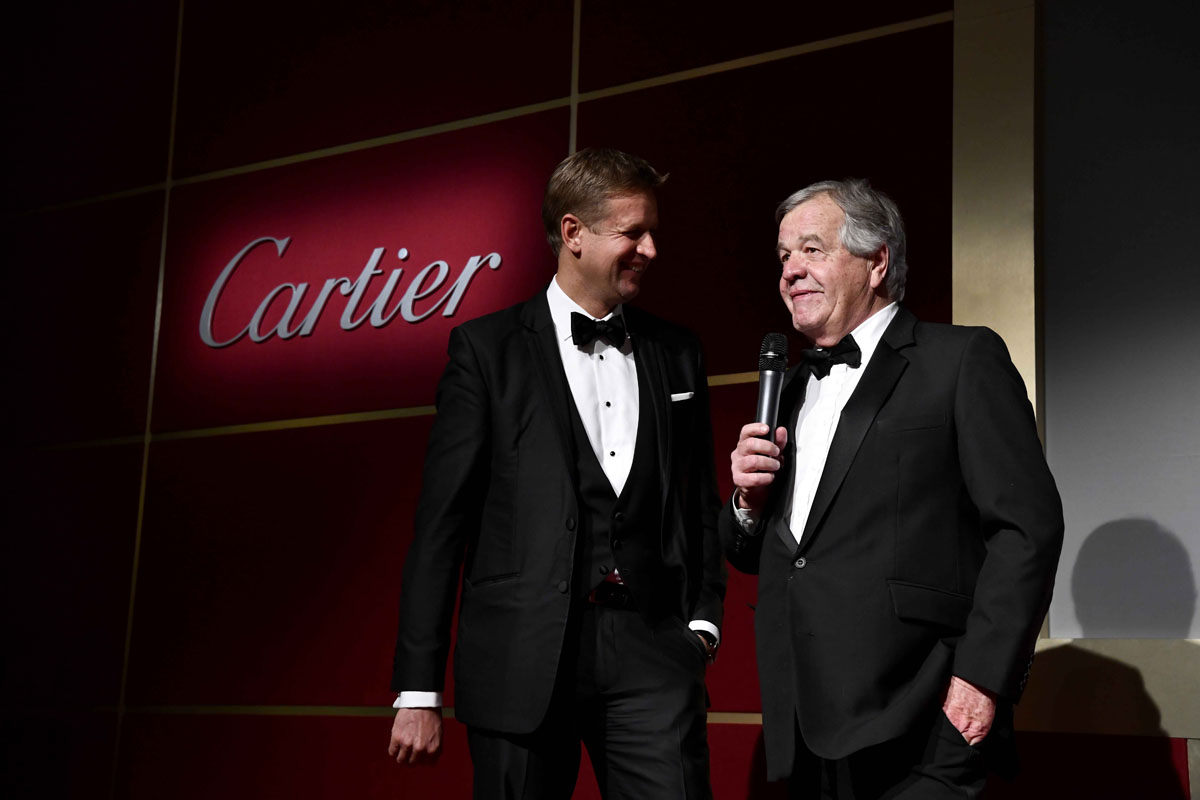 Ed Chamberlin, Sir Michael Stoute, Winner of the Cartier Award of Merit