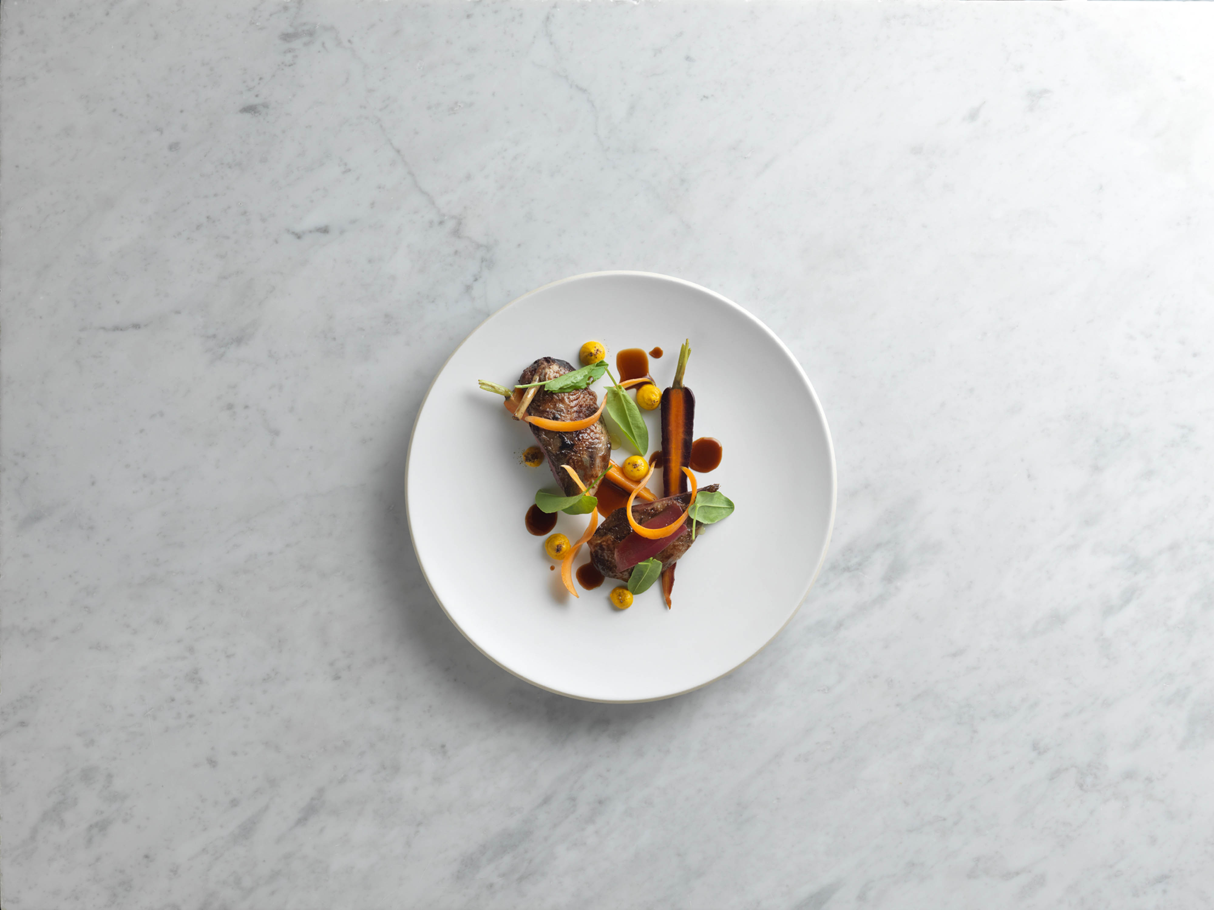 Grouse with pickled carrot at Marcus grouse