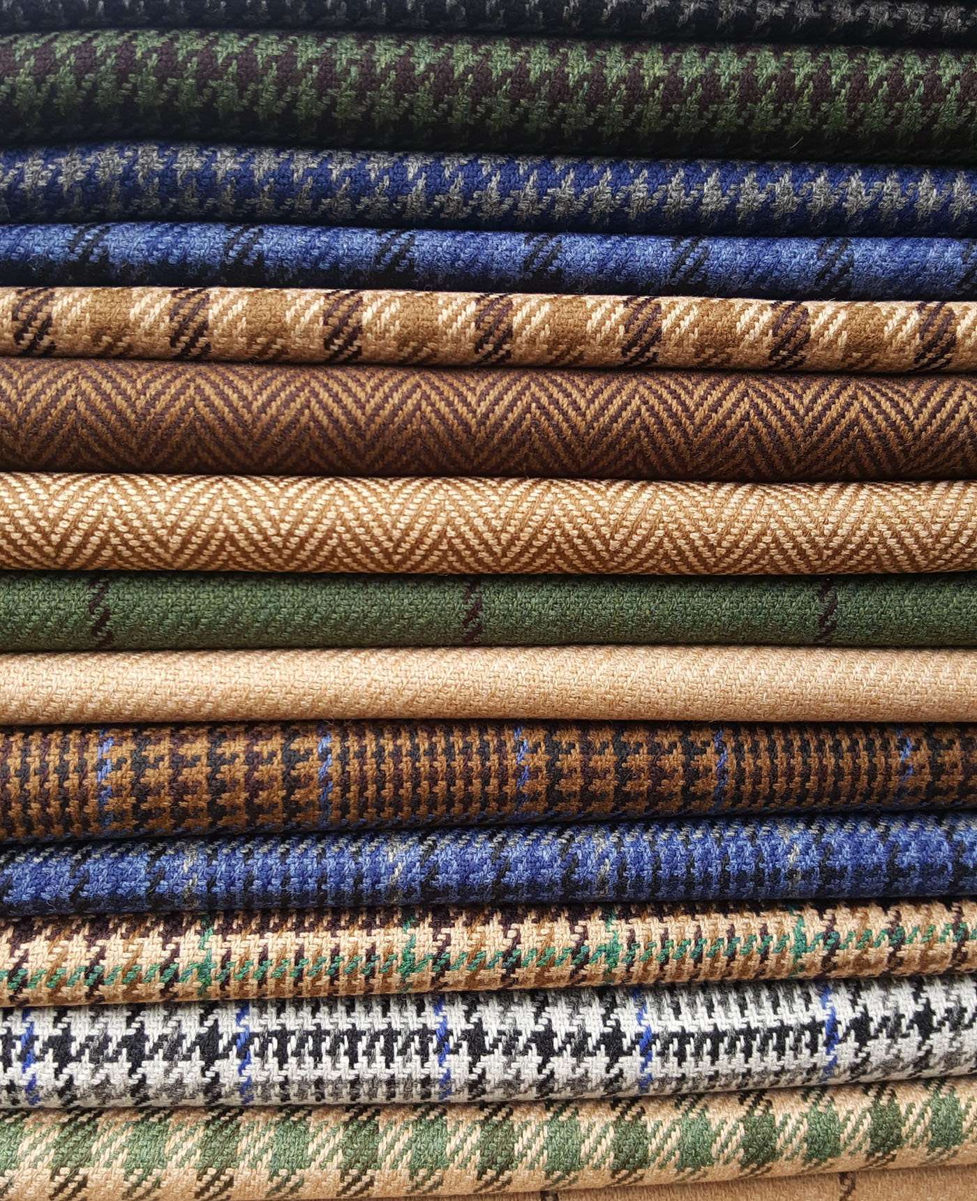 Fox Brothers & Co have a substantial range of fabrics to choose from in its archives