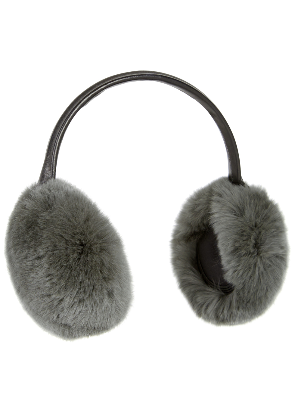 Yves Salomon grey fur earmuffs