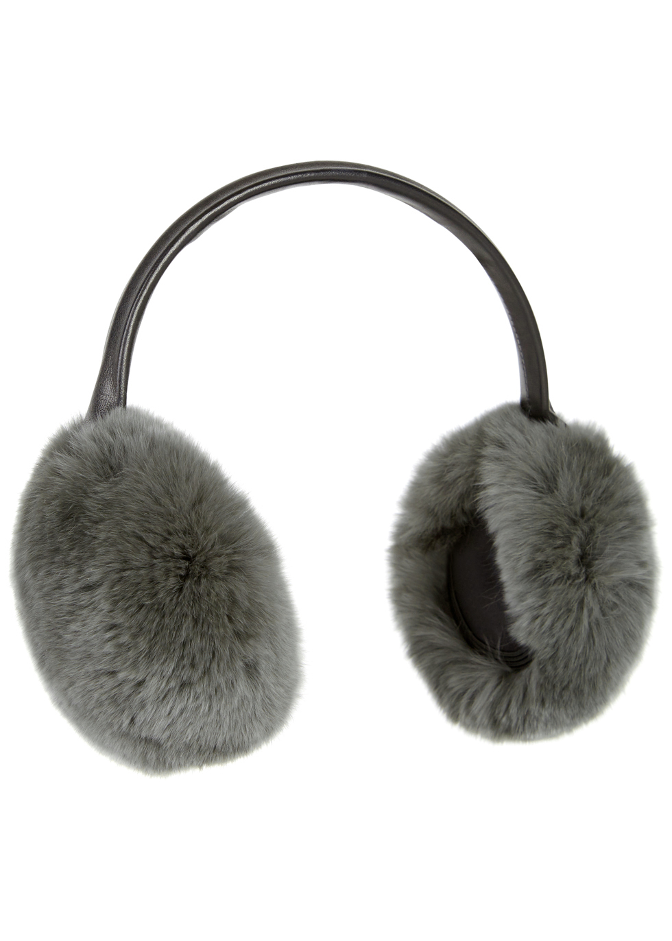 Yves Salomon grey fur earmuffs