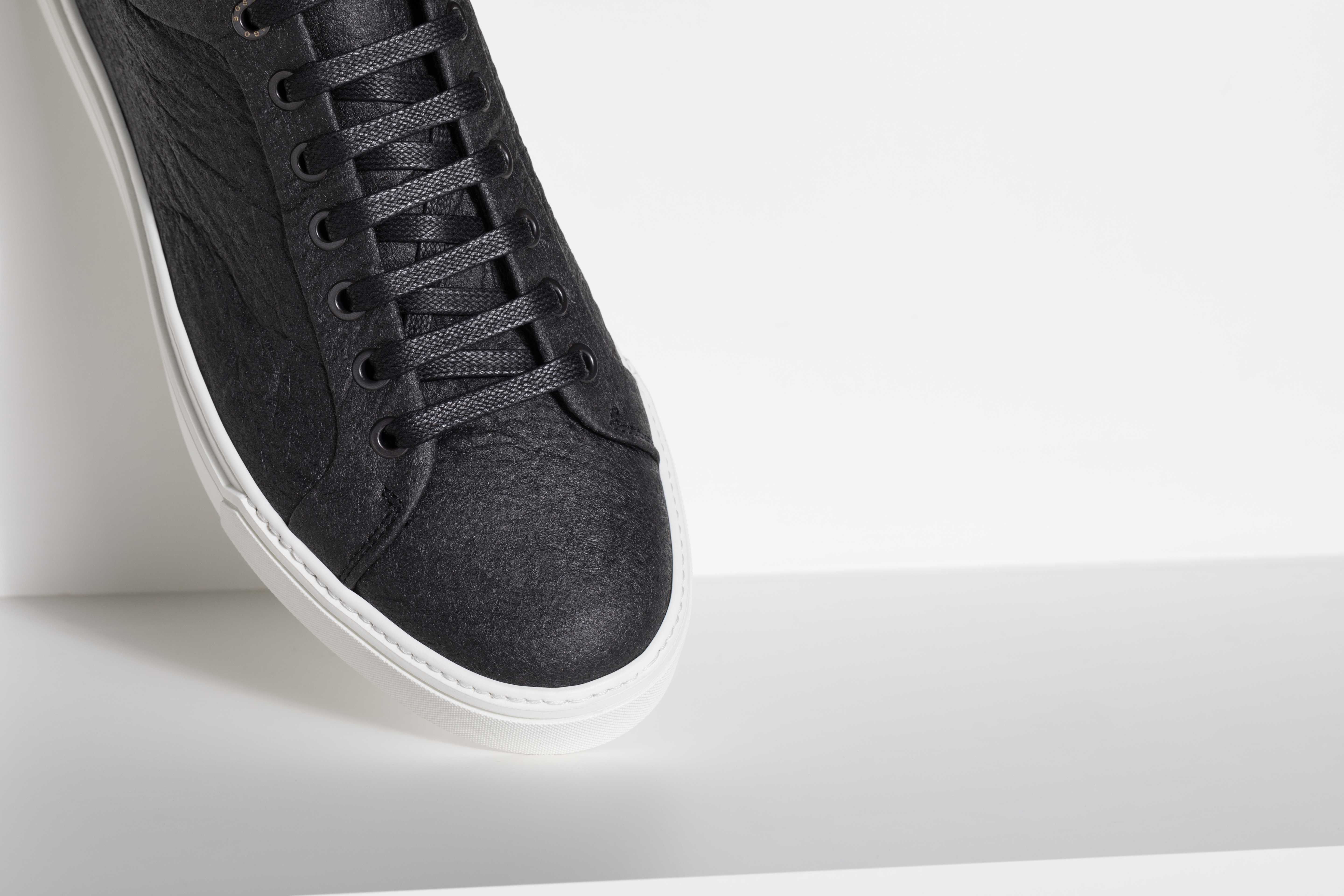 BOSS X Porsche Leather Perforated Sneakers in Black for Men | Lyst