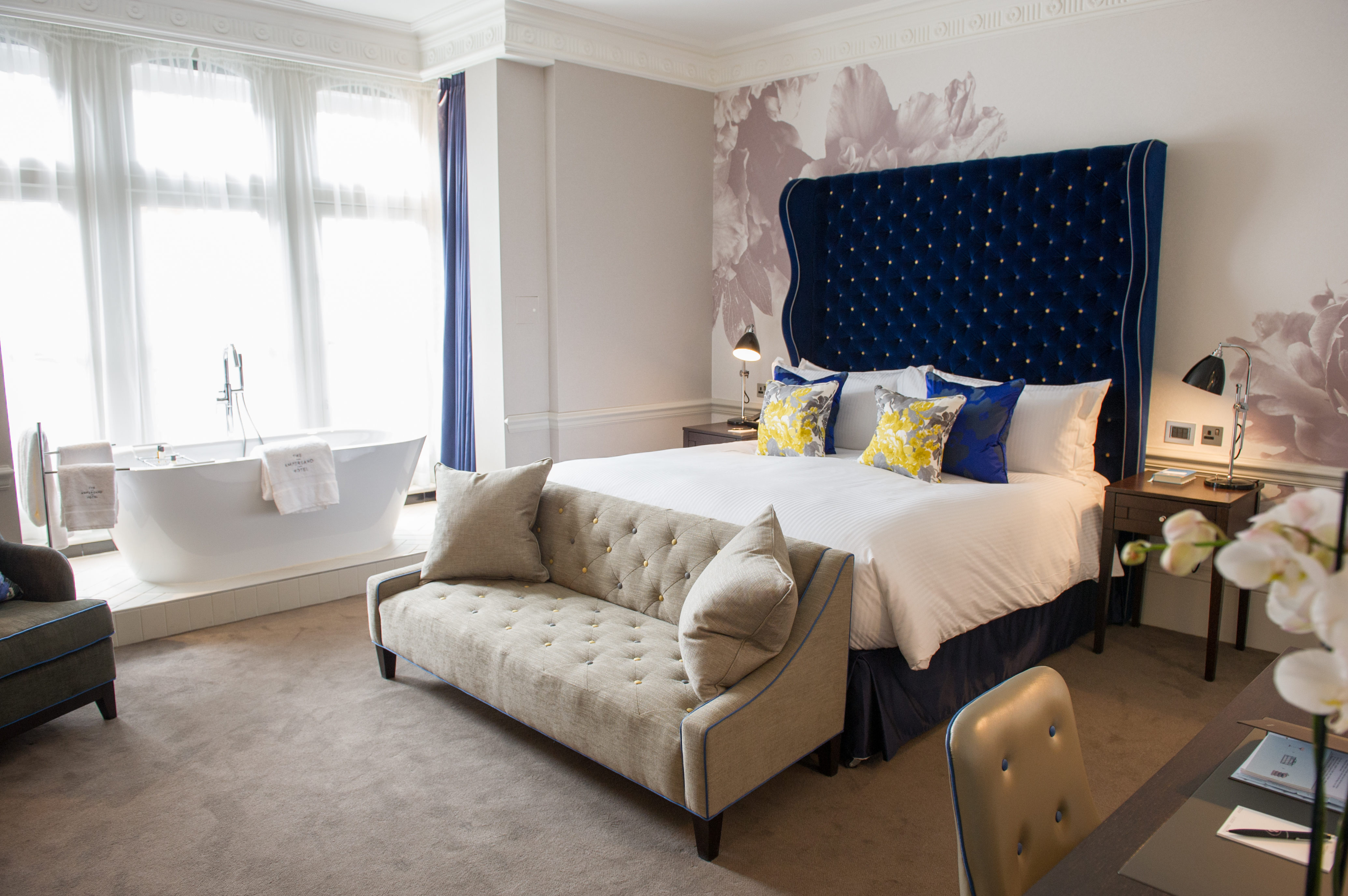 One of the bedrooms at The Ampersand Hotel one of the bedrooms at The Ampersand Hotel