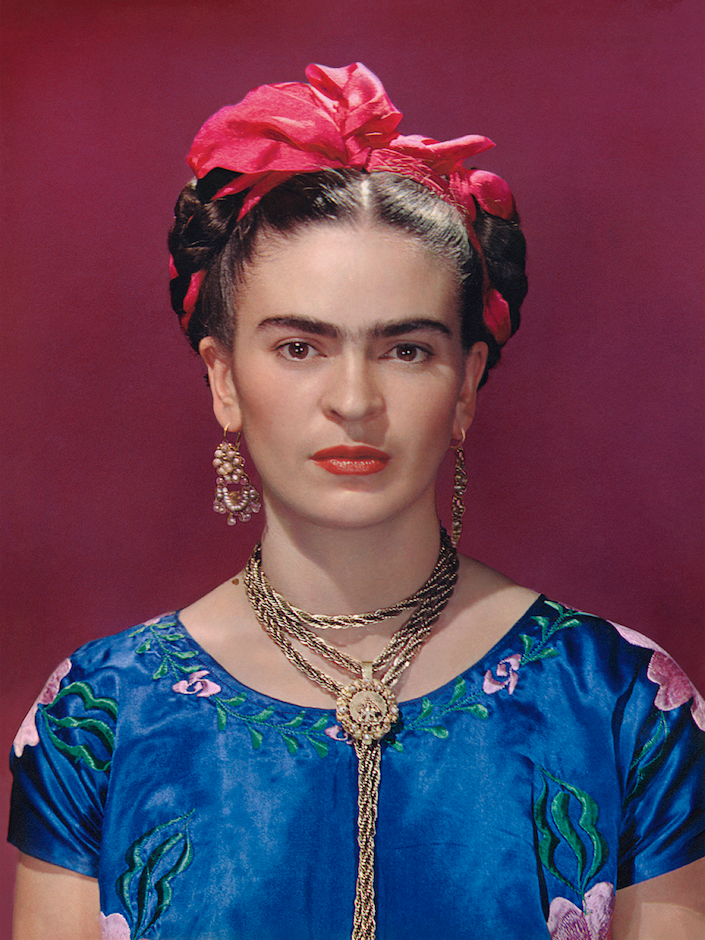Frida Kahlo in blue satin blouse, 1939. Photograph Nickolas Muray © Nickolas Muray Photo Archives Frida Kahlo in blue satin blouse, 1939. Photograph Nickolas Muray © Nickolas Muray Photo Archives