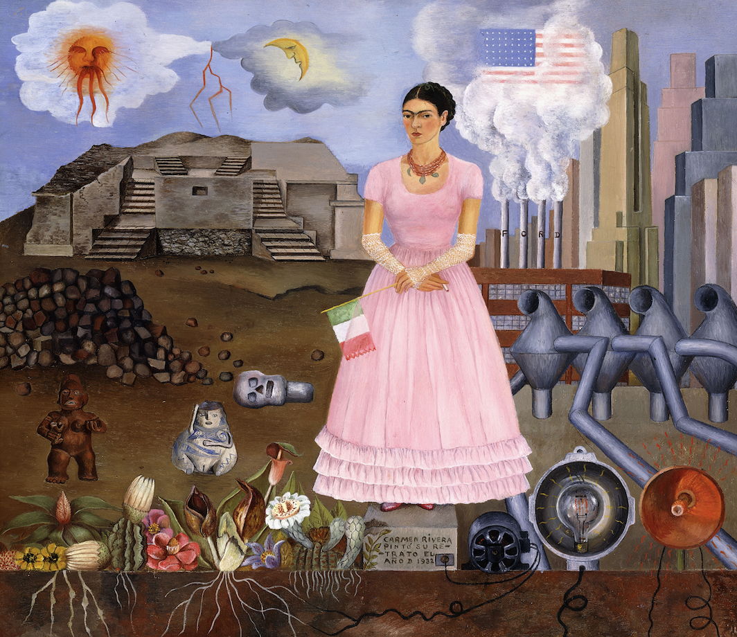 Self-portrait on the Border between Mexico and the United States of America, Frida Kahlo, 1932 (c) Modern Art International Foundation (Courtesy María and Manuel Reyero) Self-portrait on the Border between Mexico and the United States of America, Frida Kahlo, 1932 (c) Modern Art International Foundation (Courtesy María and Manuel Reyero)