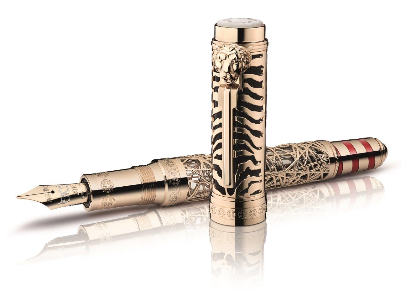 Montblanc's popular Guggenheim model in gold