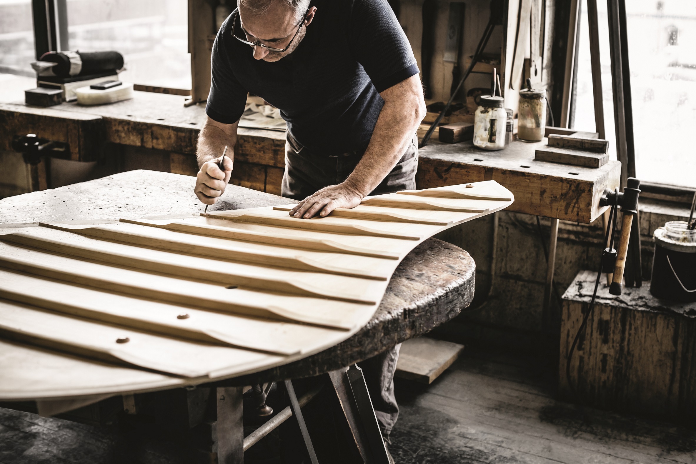 Each Steinway piano is mostly crafted by hand