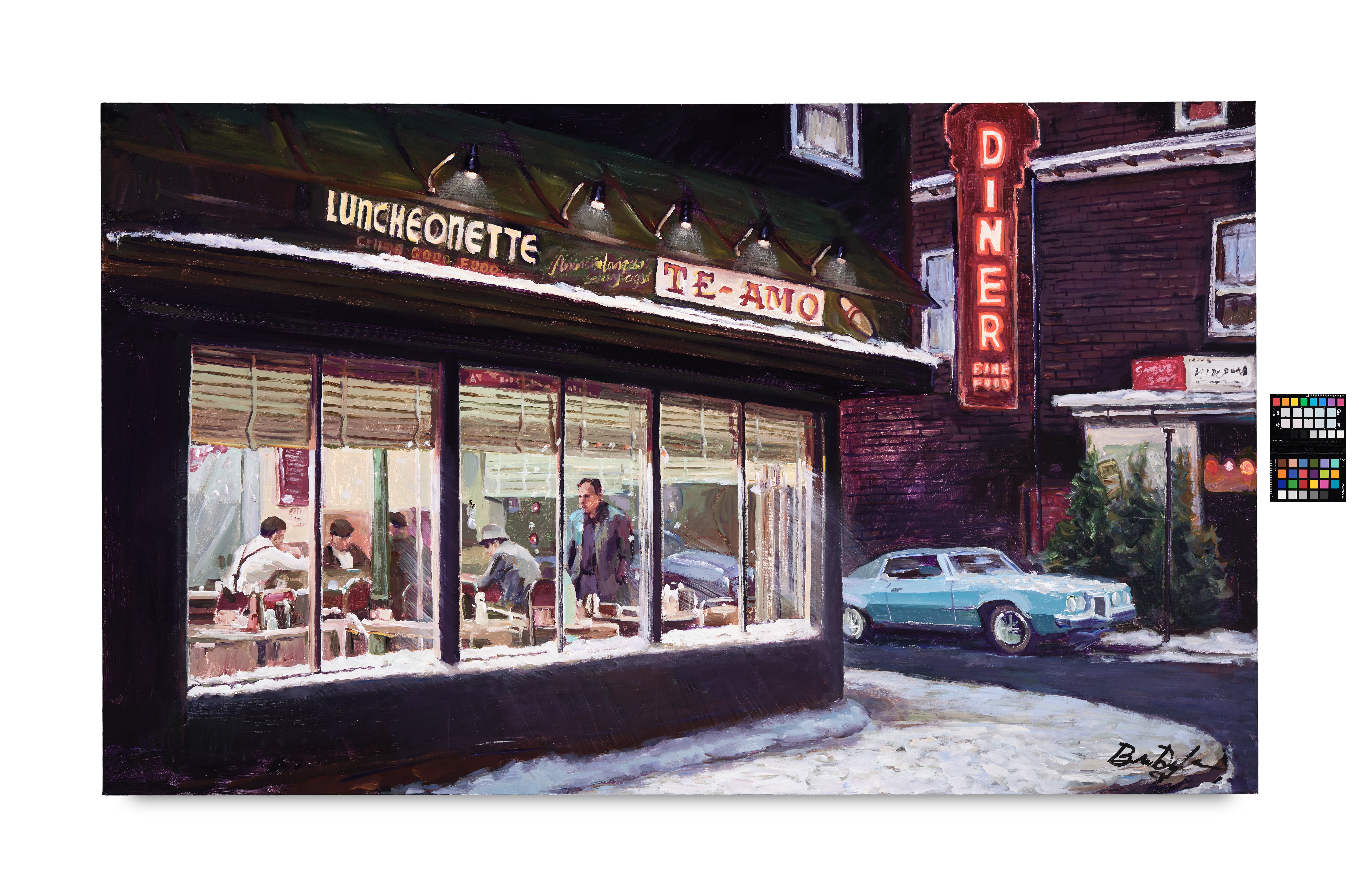 Night Time St Louis painting by Bob Dylan