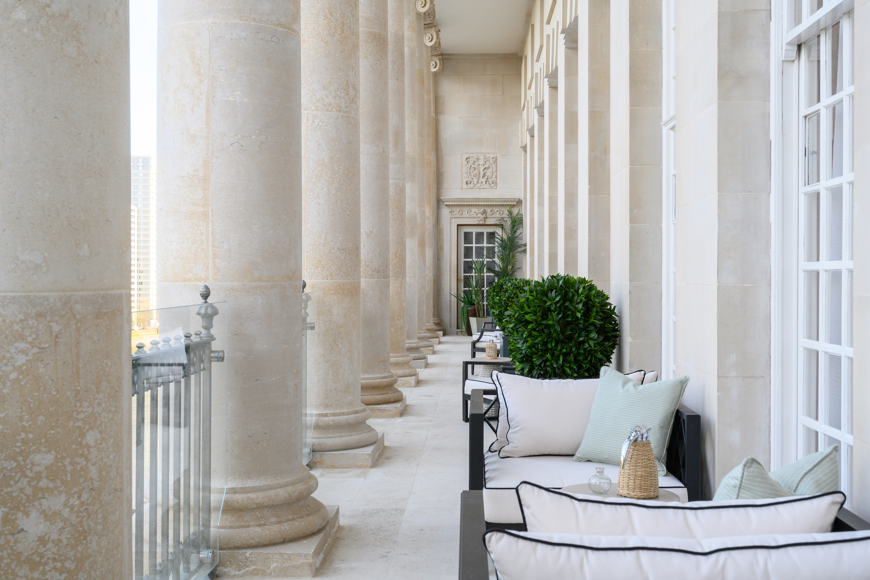 Terrace at The Conrad residence at 9 Millbank