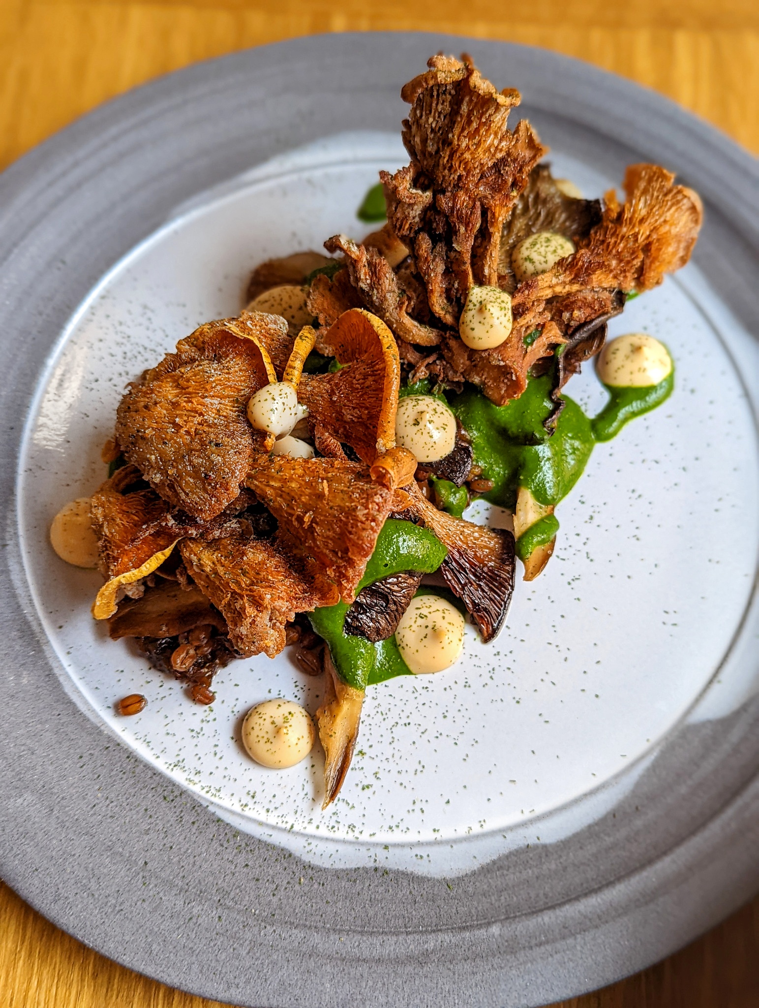 Mushroom dish at Apricity