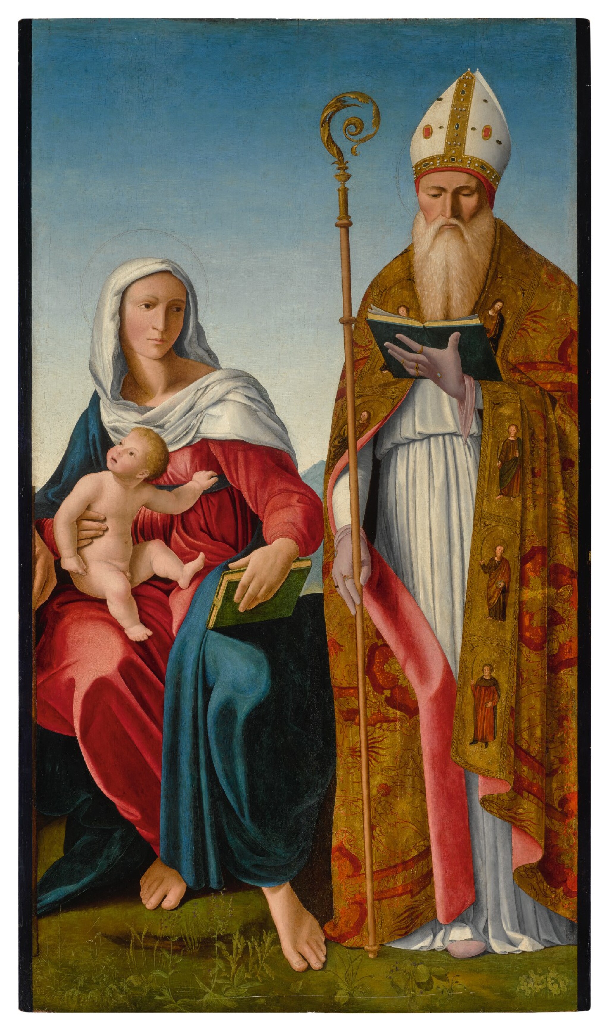 Madonna with Child and a Bishop Saint by Francesco Marmitta 