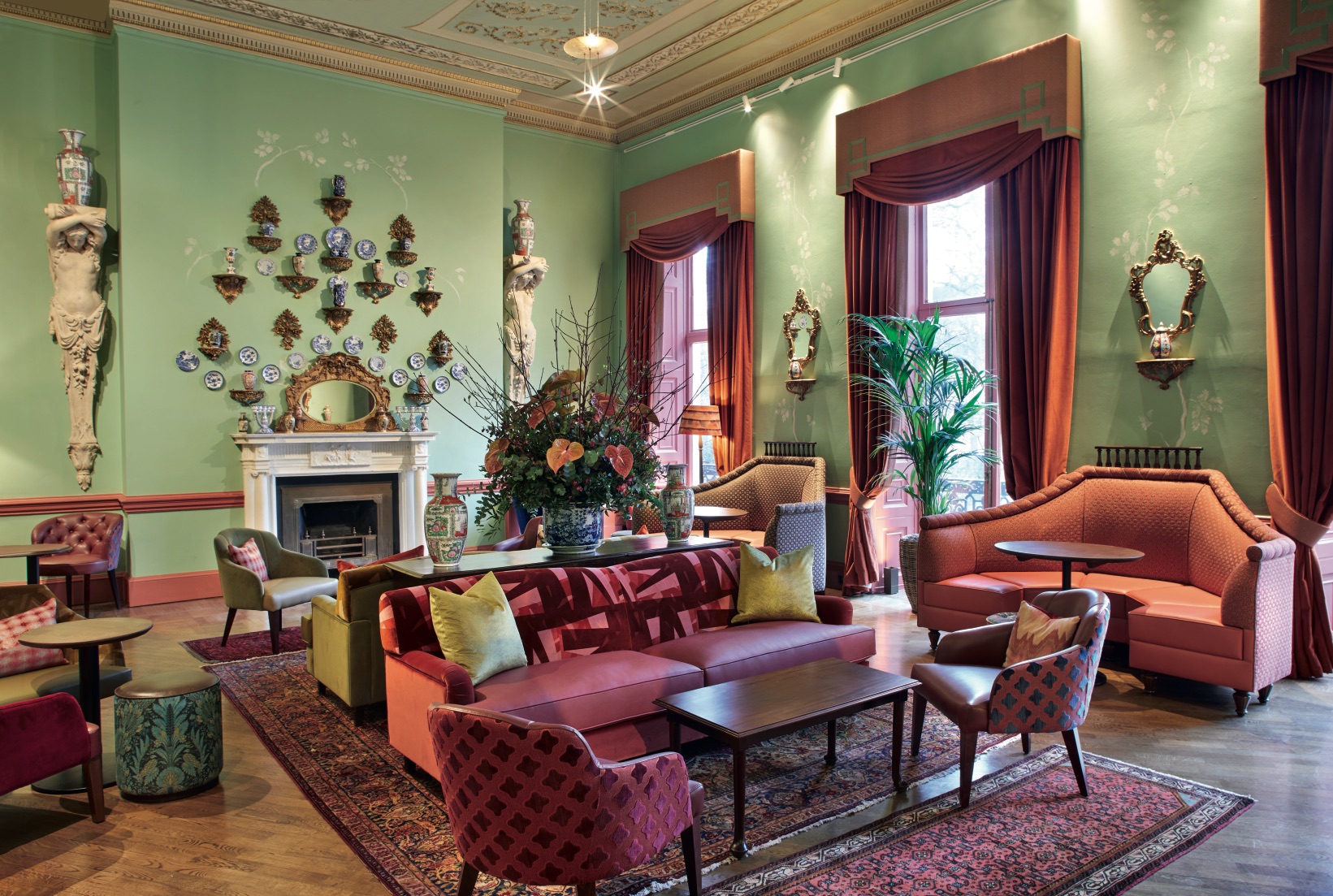 A cosy corner at Home House in Portman Square