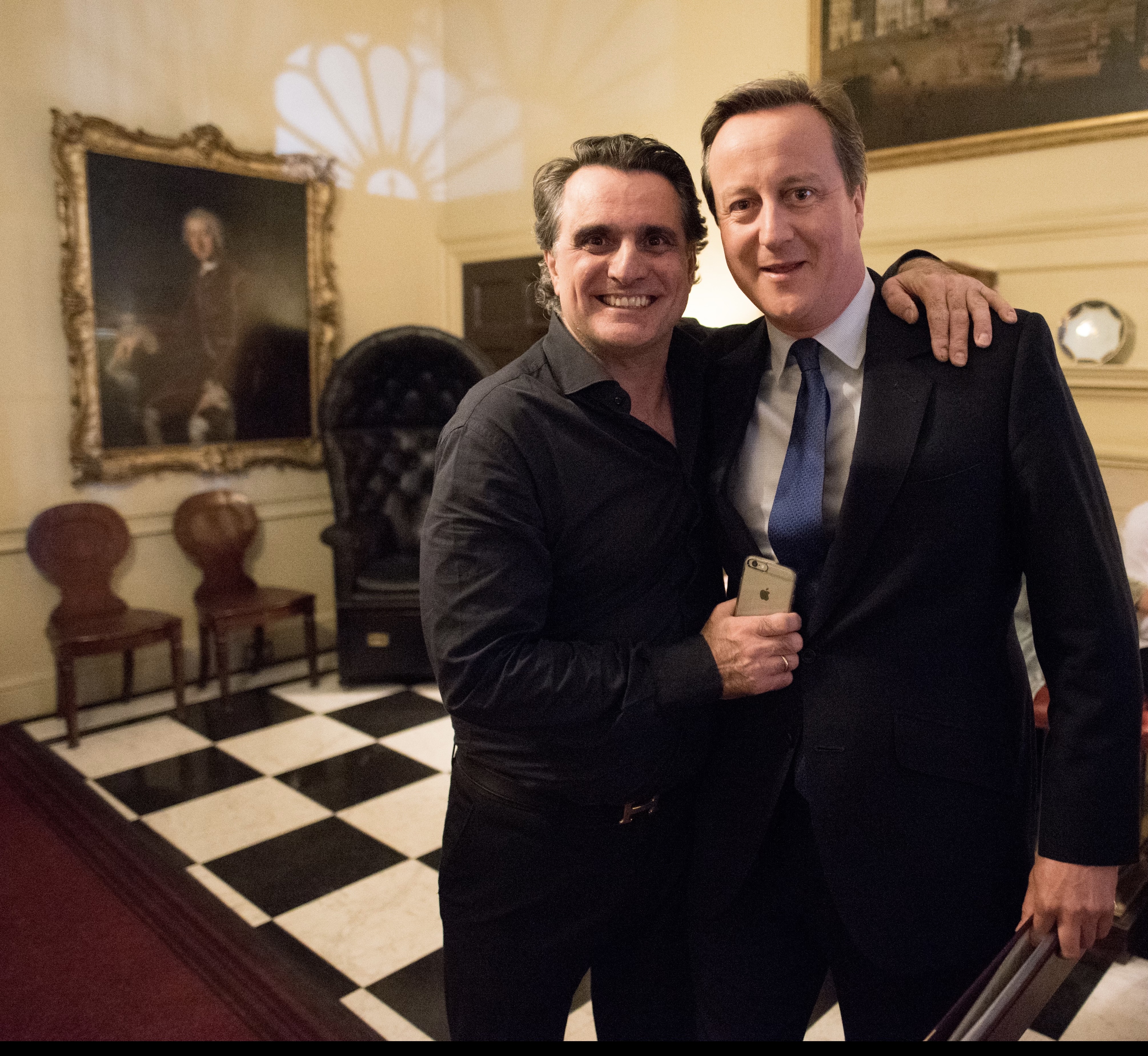 Lino Carbosiero and David Cameron former Prime Minister ,Tribute Queen Elizabeth II