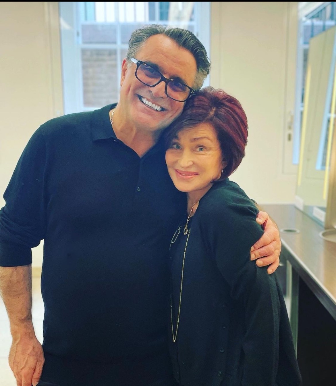 Lino Carbosiero and Sharon Osbourne