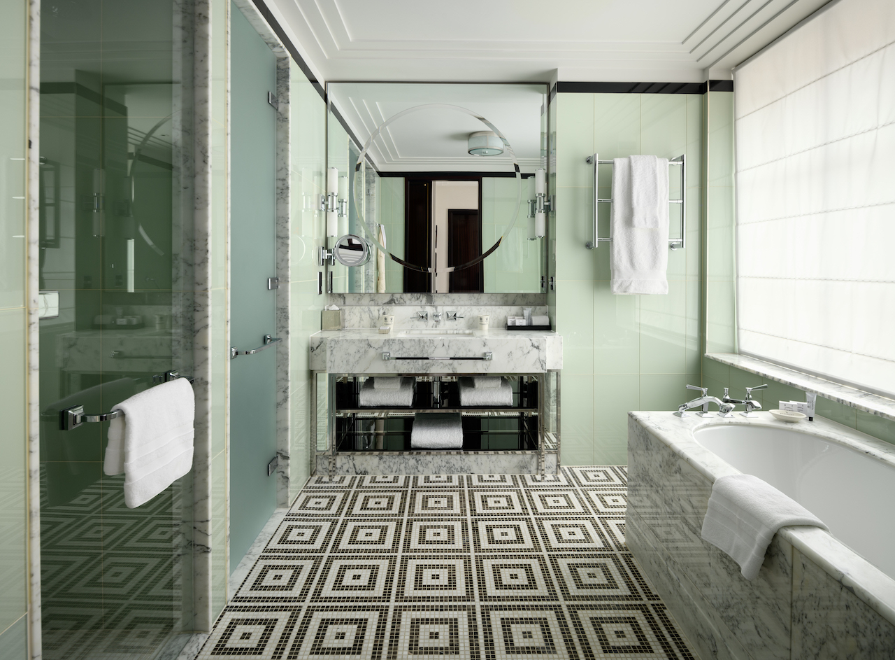A beautiful Art Deco bathroom at The Beaumont