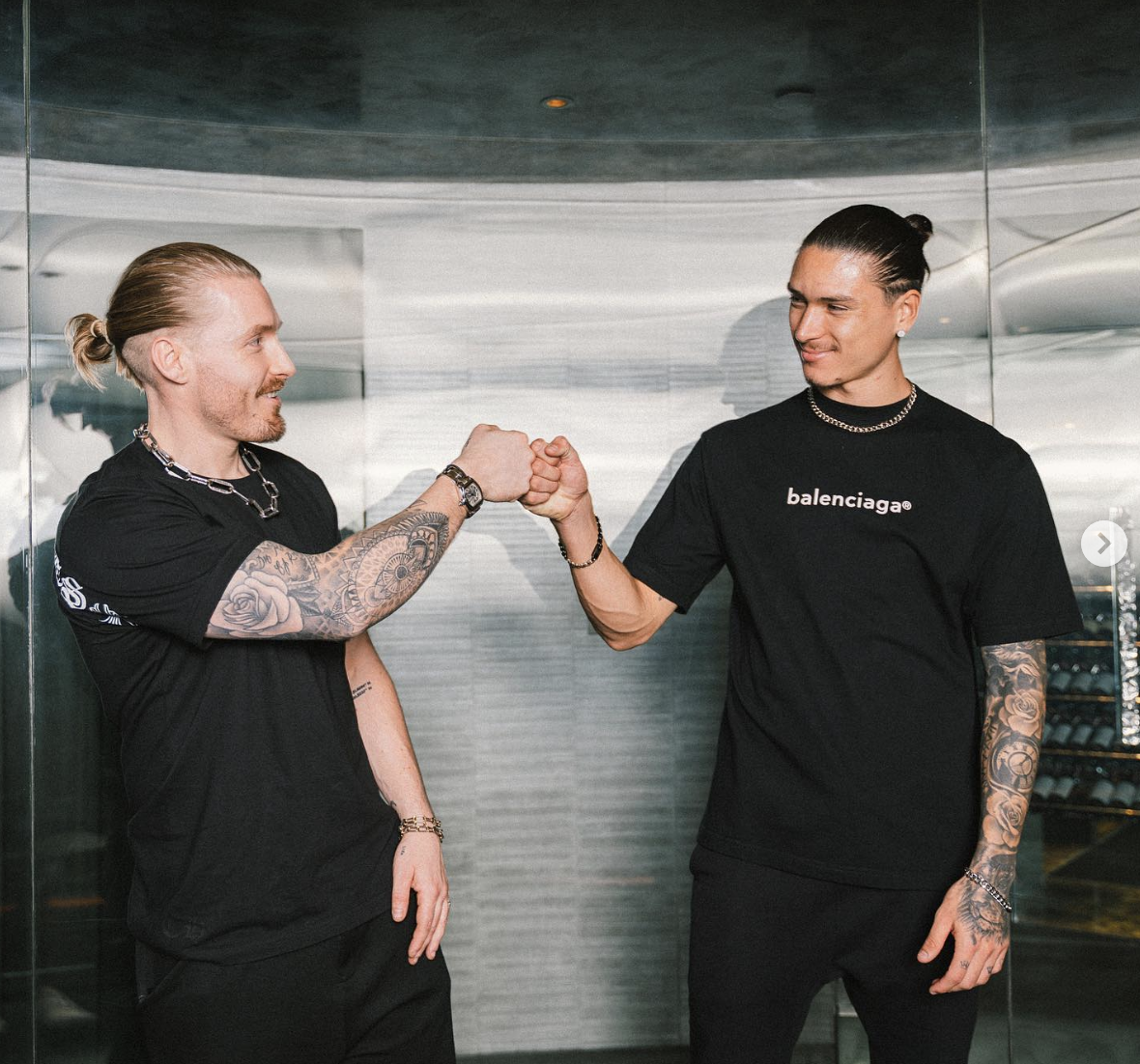 Matthew J Jones with Darwin Núñez