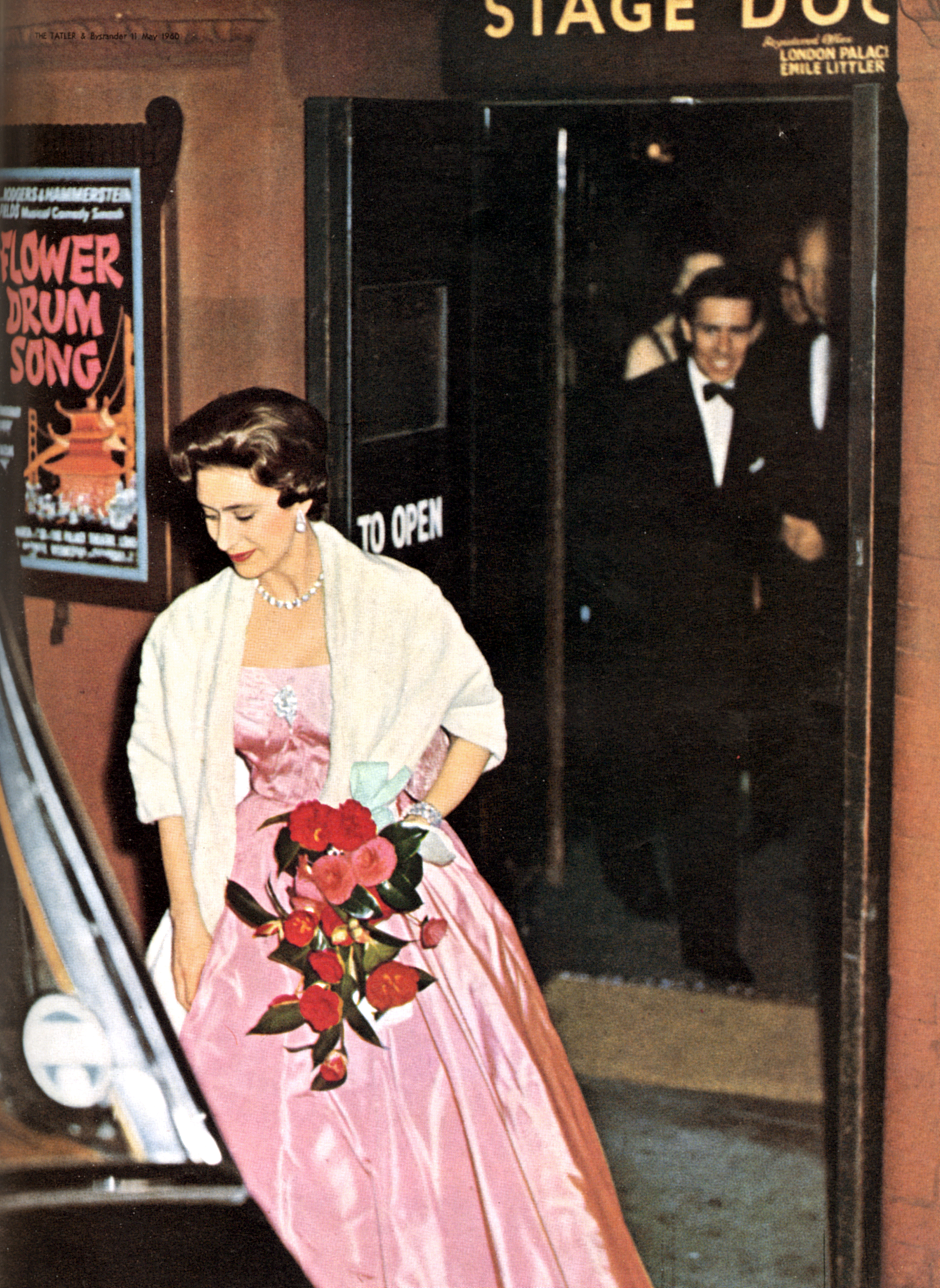 Princess Margaret leaves the theatre