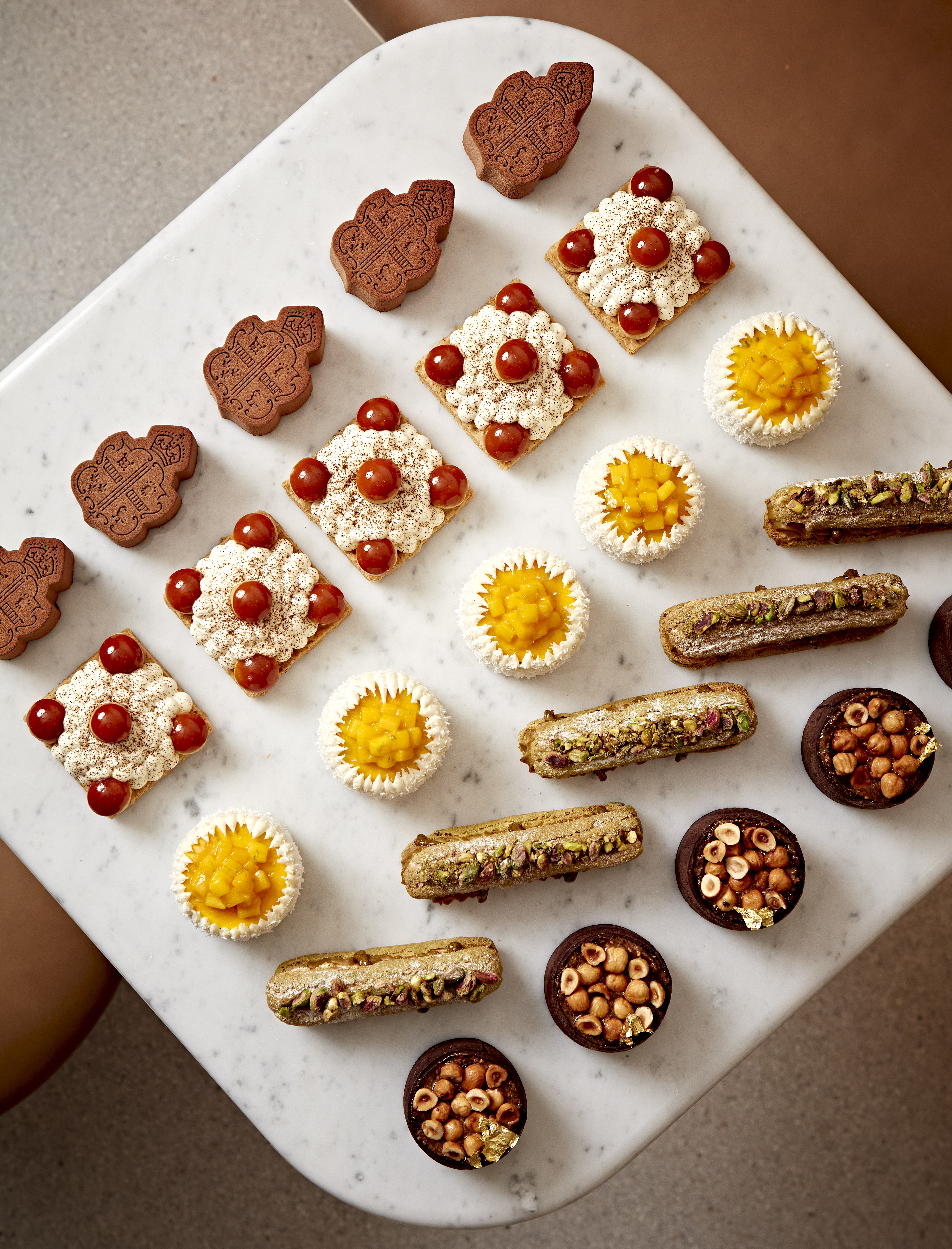 Fancy pastries at Claridge's