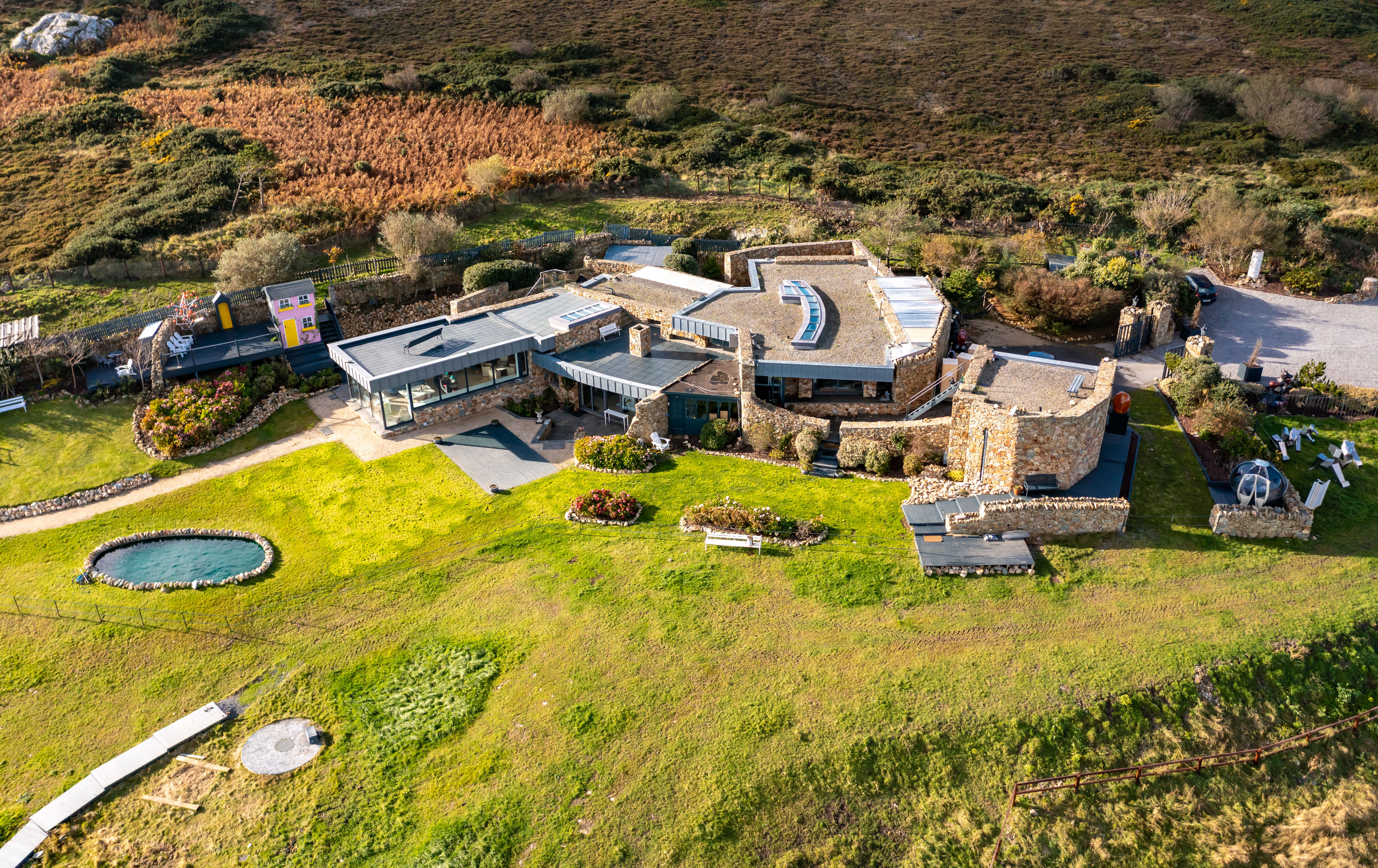 Oceanfront House aerial view