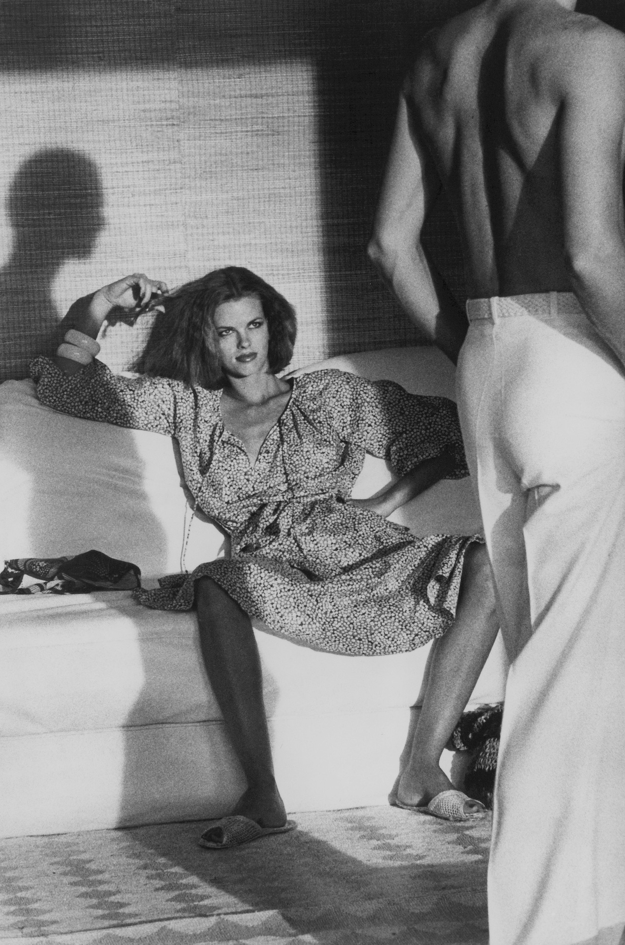 Helmut Newton, model Lisa Taylor in Saint-Tropez, 1975, Vogue