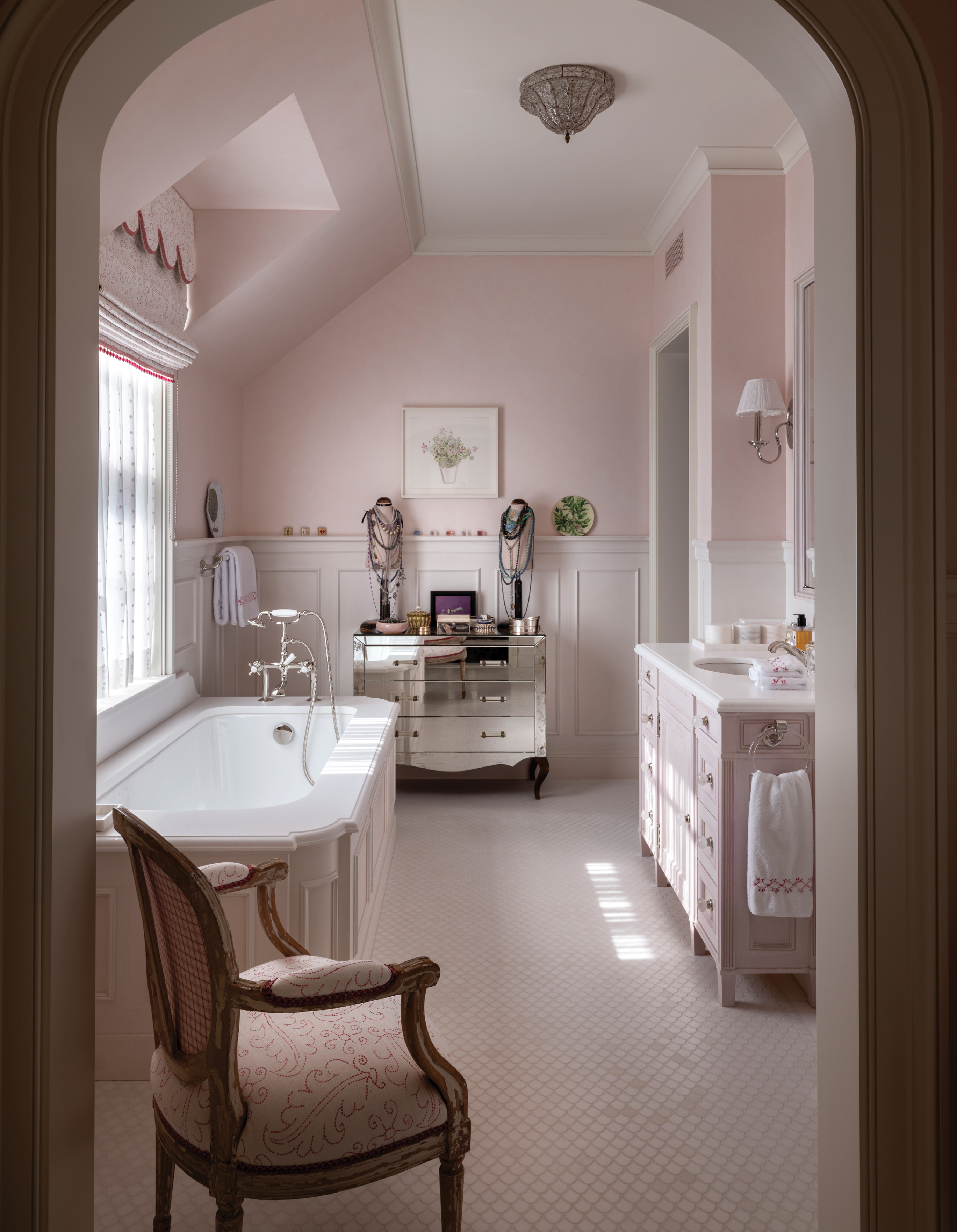 Photography by Paul Raeside View into a bathroom