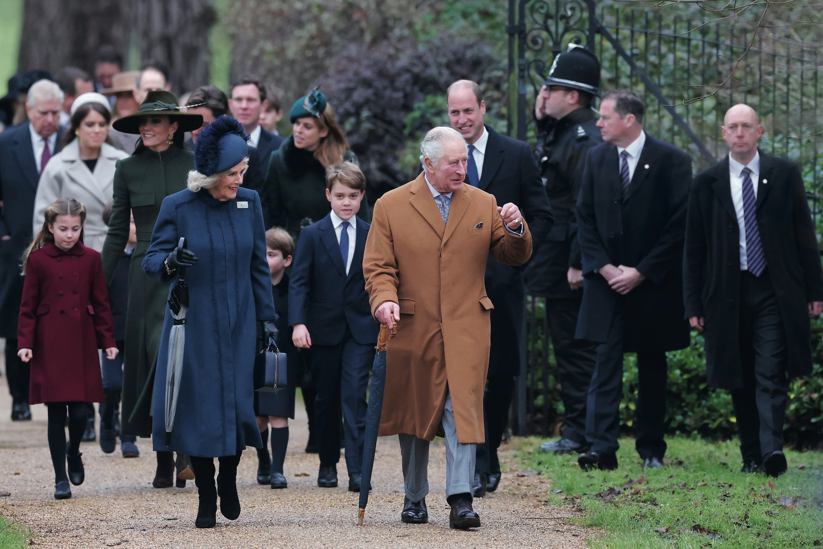 King Charles III with his family