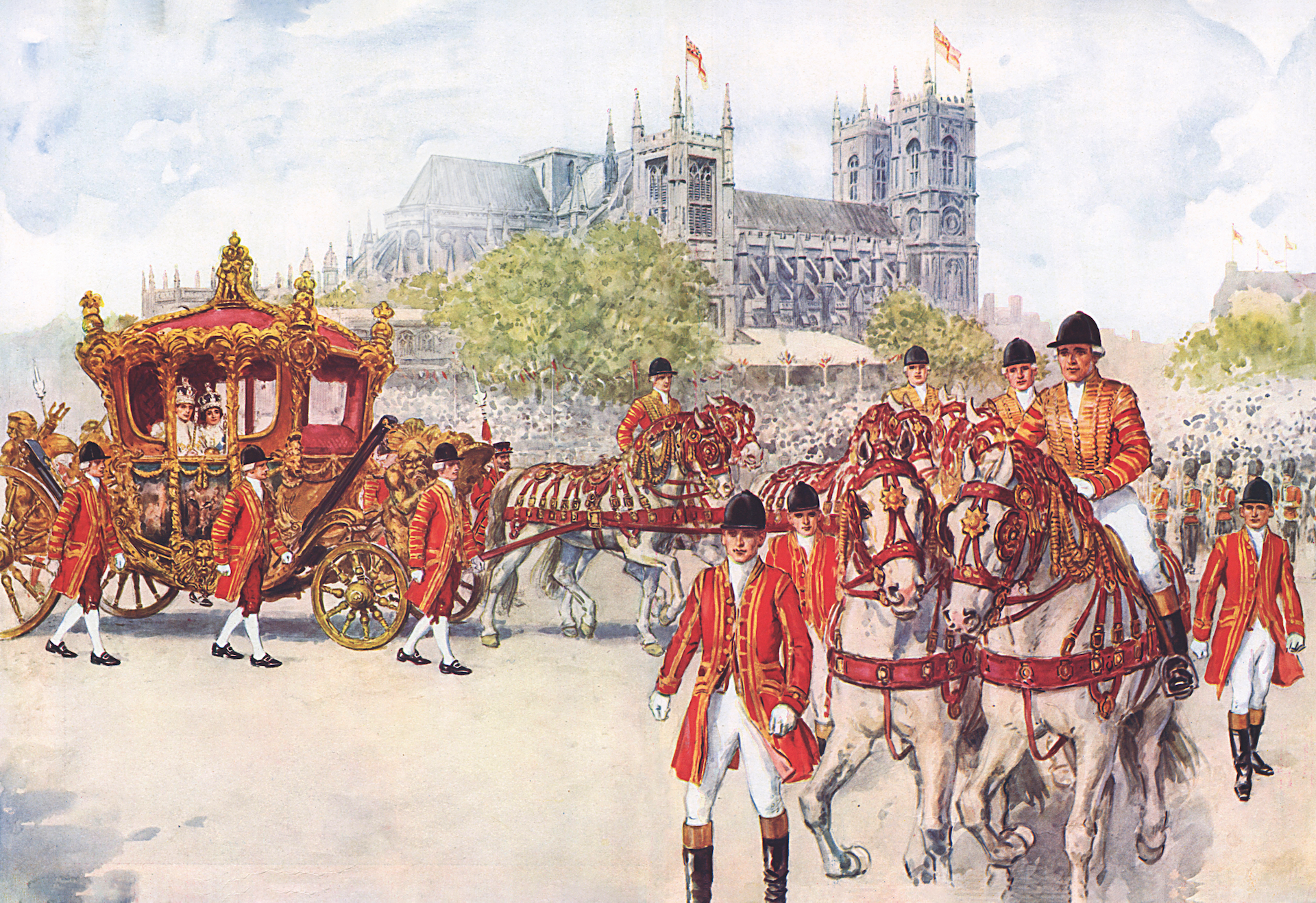 Illustration specially drawn by C.E Brock for The SPHERE Coronation, May 1937
