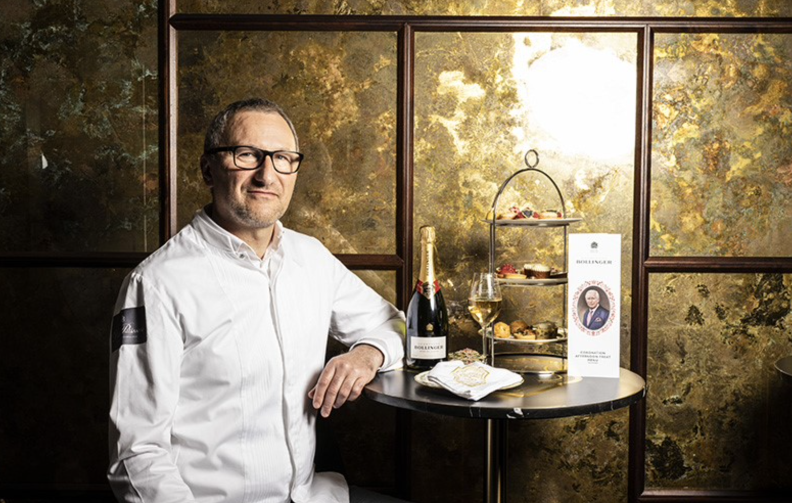 Didier Merveilleux created the Bollinger Afternoon Treat Menu 