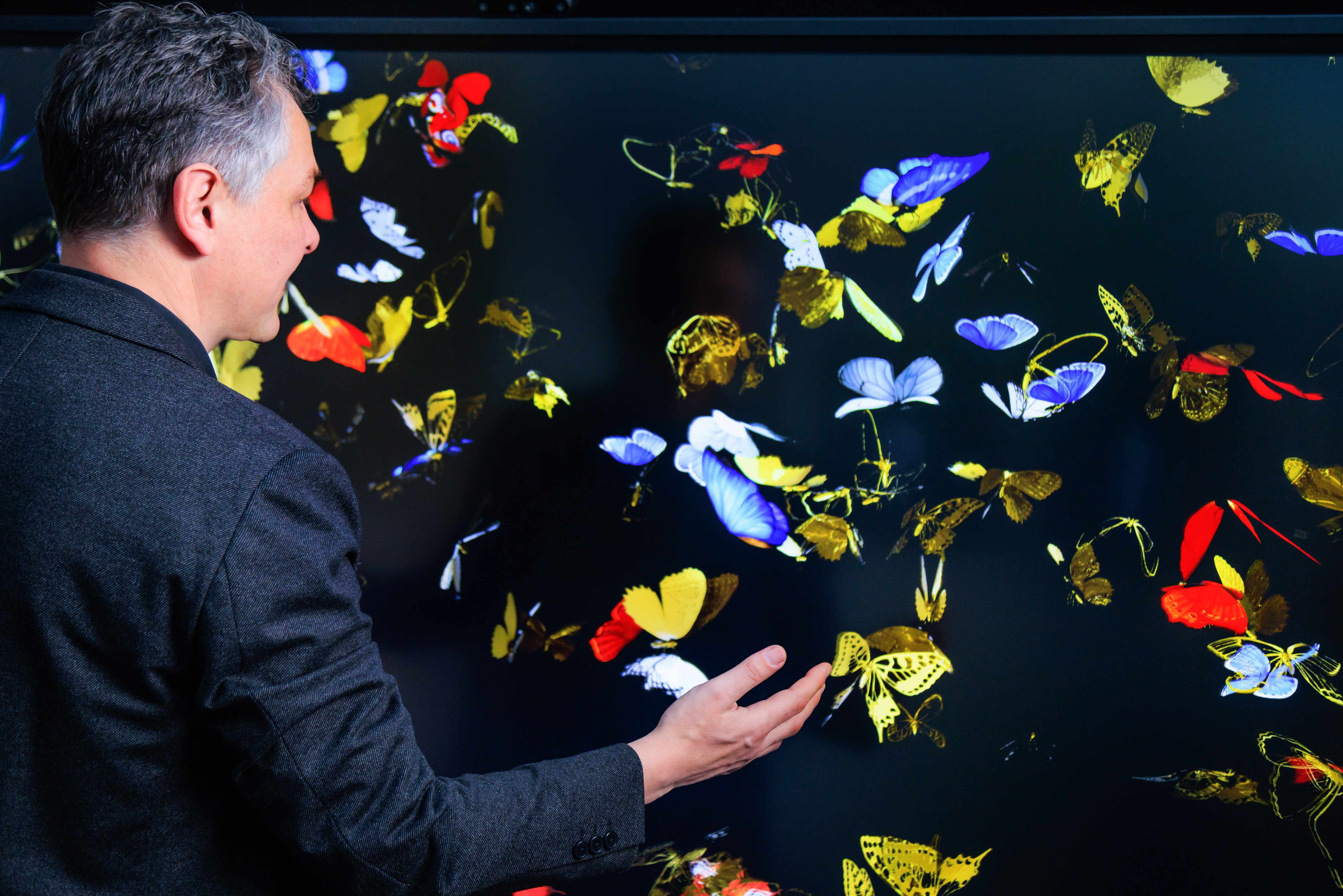 Dominic Harris with his art work Elements