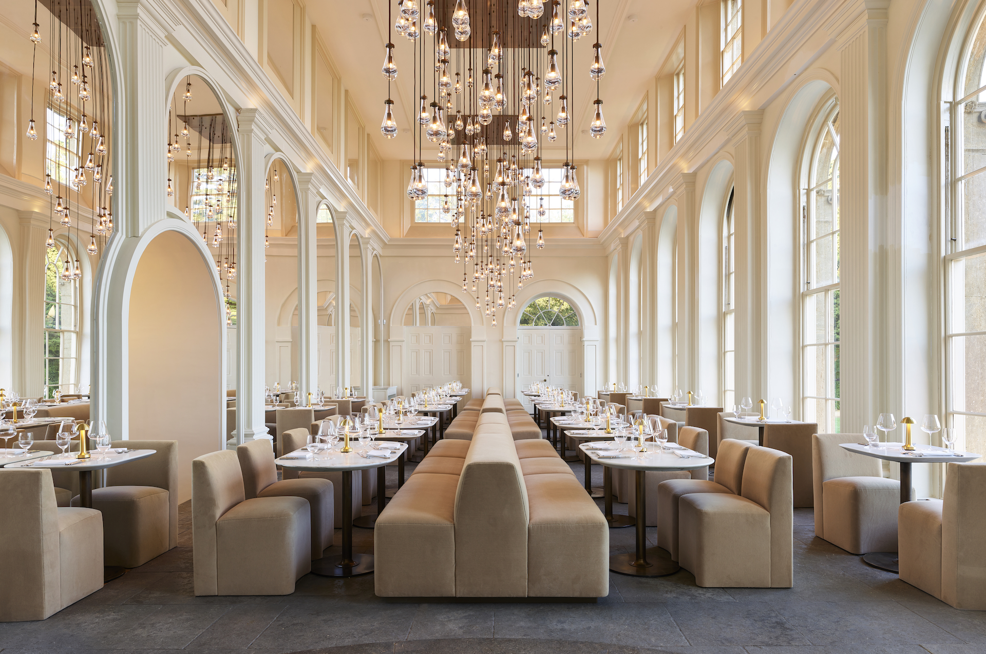 The fine dining Orangery Restaurant at RH England, Aynho Park