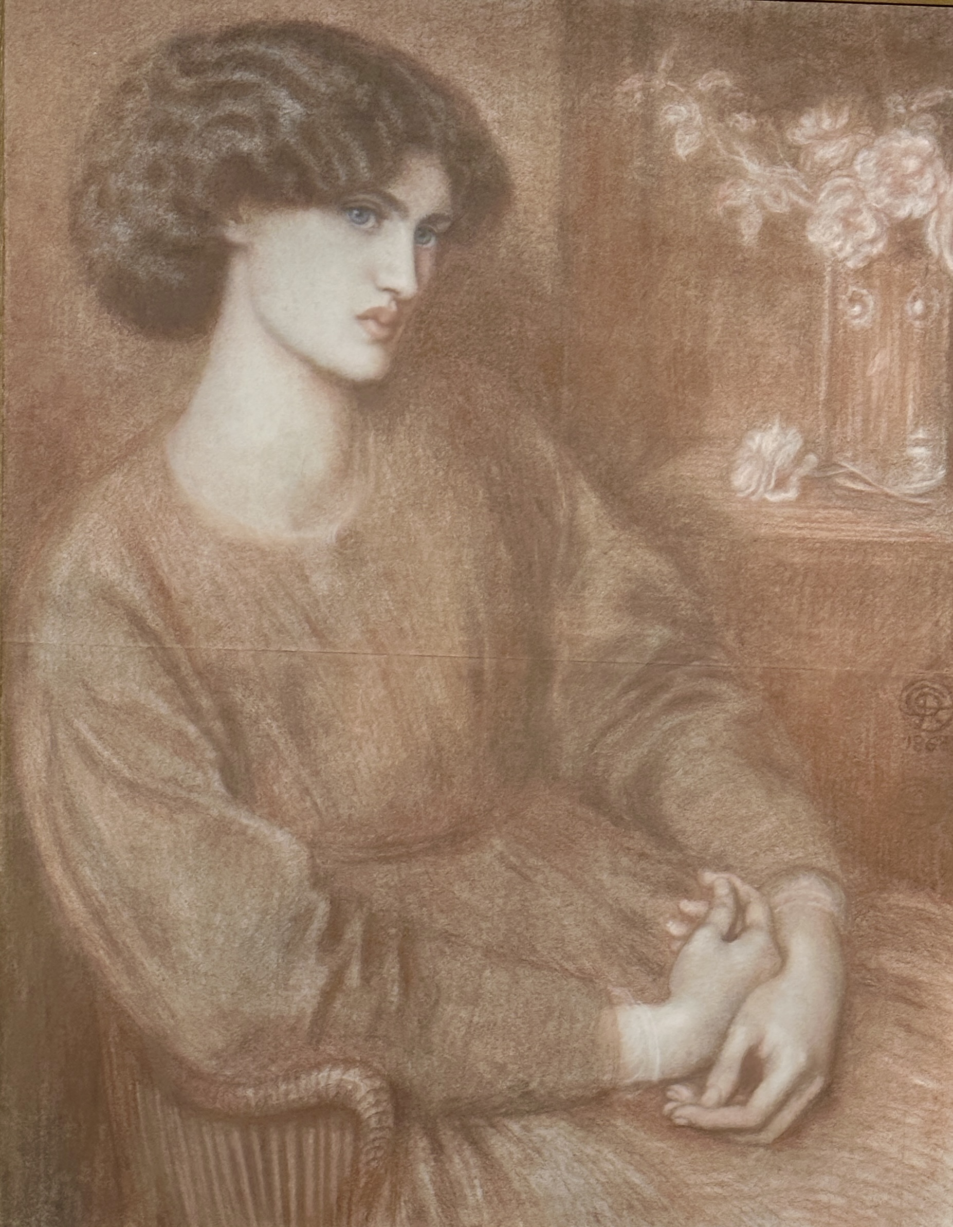 Caption Jane Morris 1868, Dante Gabriel Rossetti
