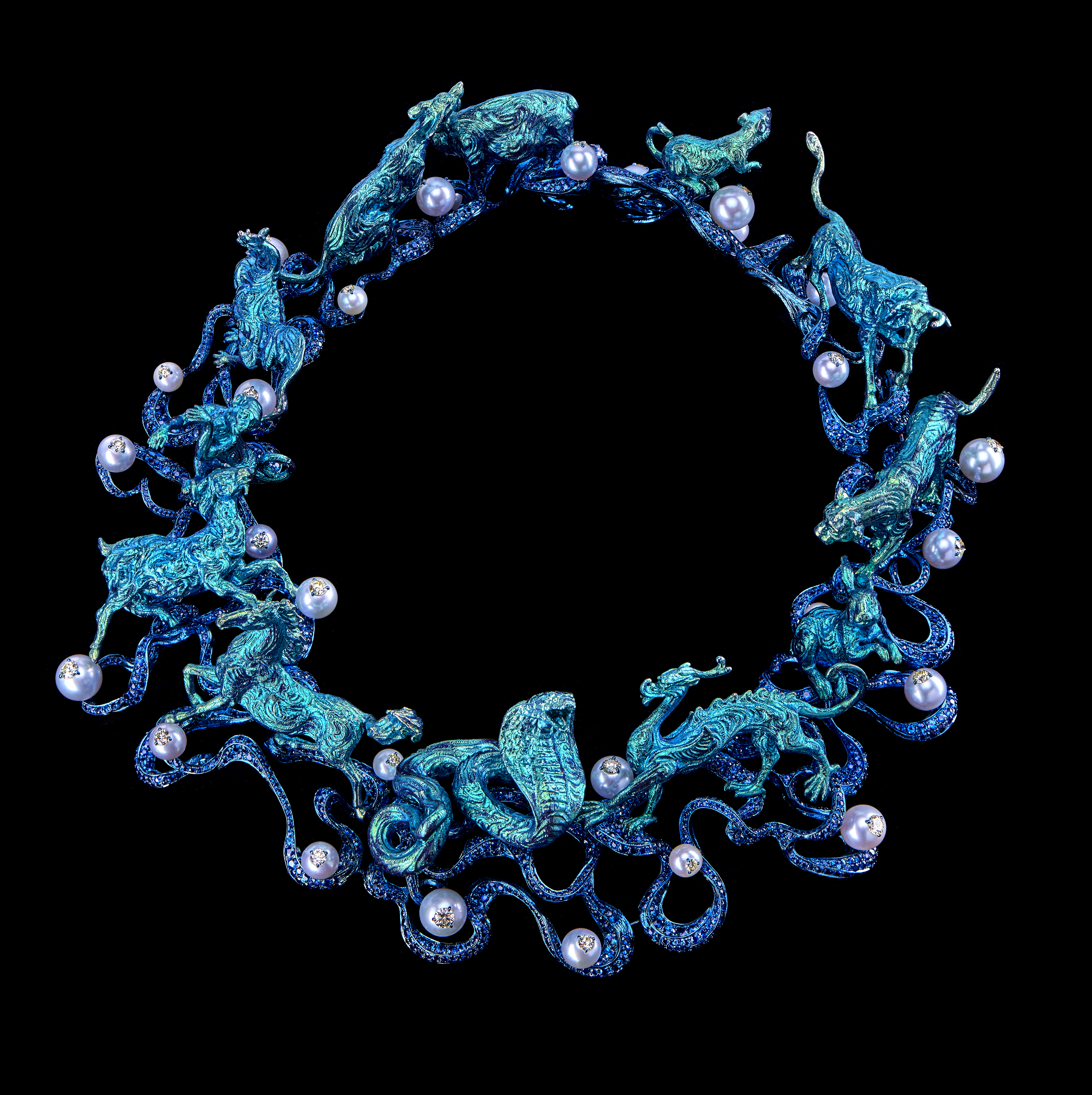 Christie’s exhibition Wallace Chan jewellery The Wheel of Time necklace