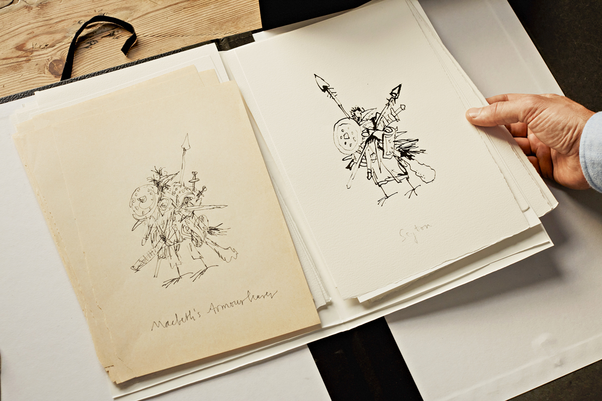 Sphere Shorts - Macbeth drawings by Quentin Blake