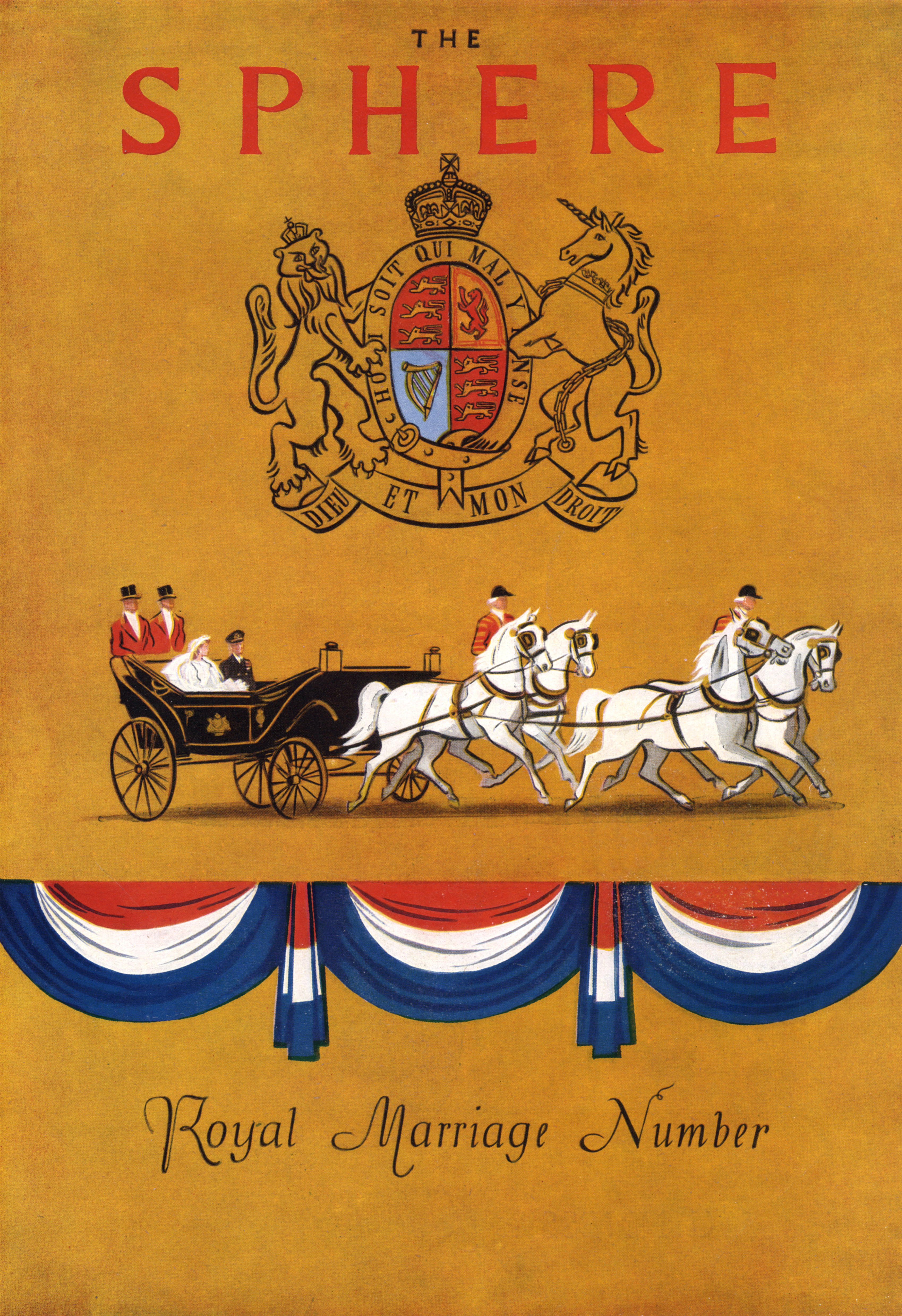 First Anniversary The Queen’s Death - The cover of The Sphere royal marriage number